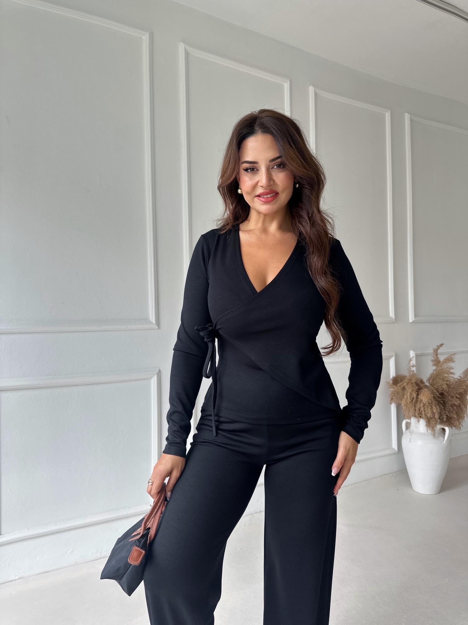 Lüks kalite Kruaze Modal Takım - Siyah 