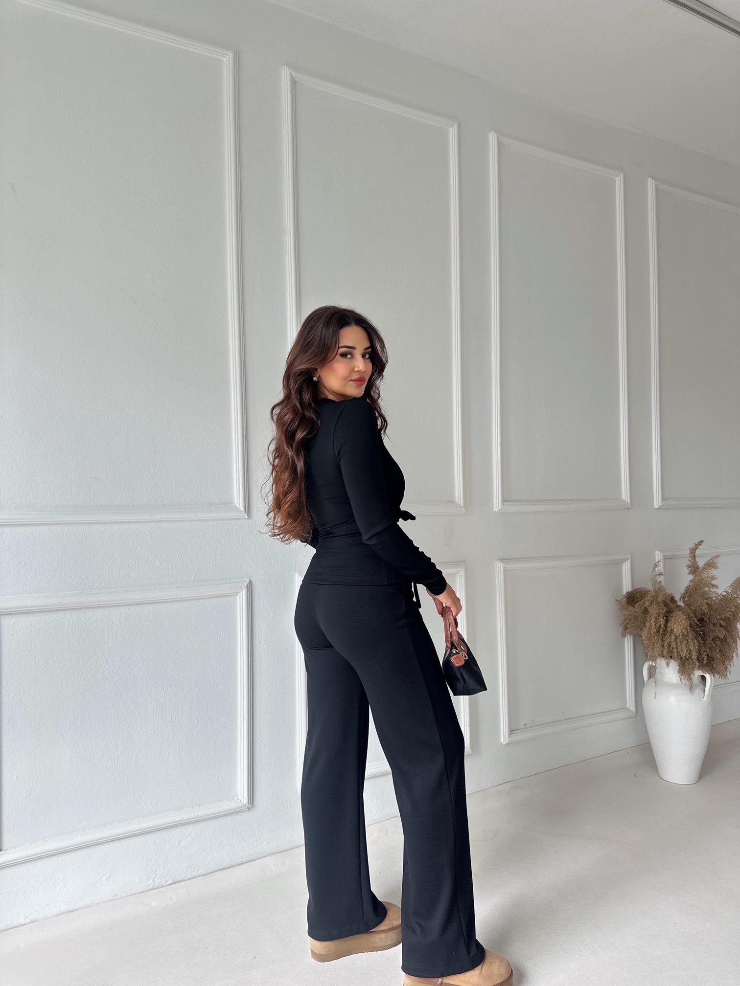 Lüks kalite Kruaze Modal Takım - Siyah 