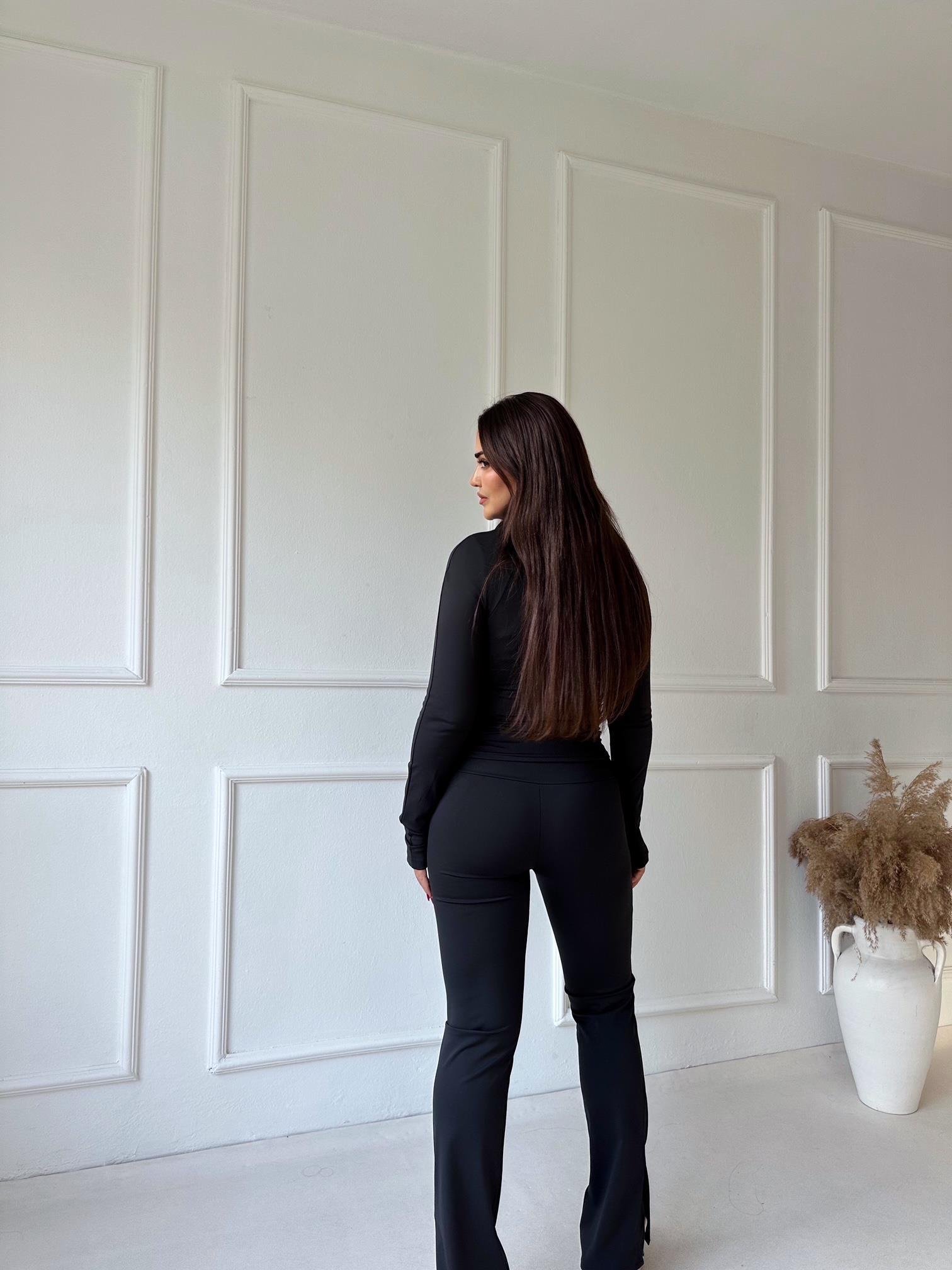 Lüks Kalite Oysho Model Siyah Ceket ve Pantolon Takım