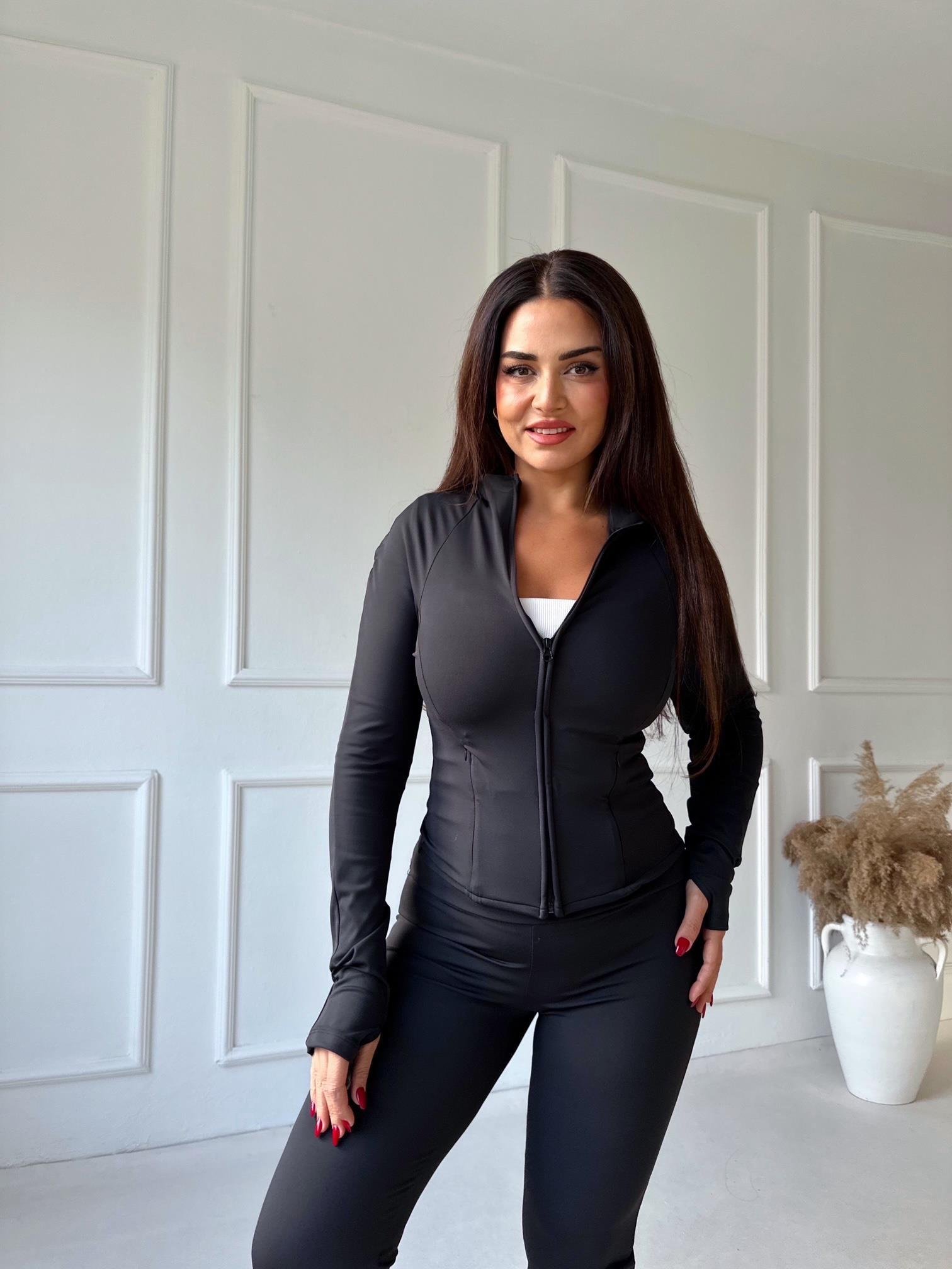 Lüks Kalite Oysho Model Siyah Ceket ve Pantolon Takım