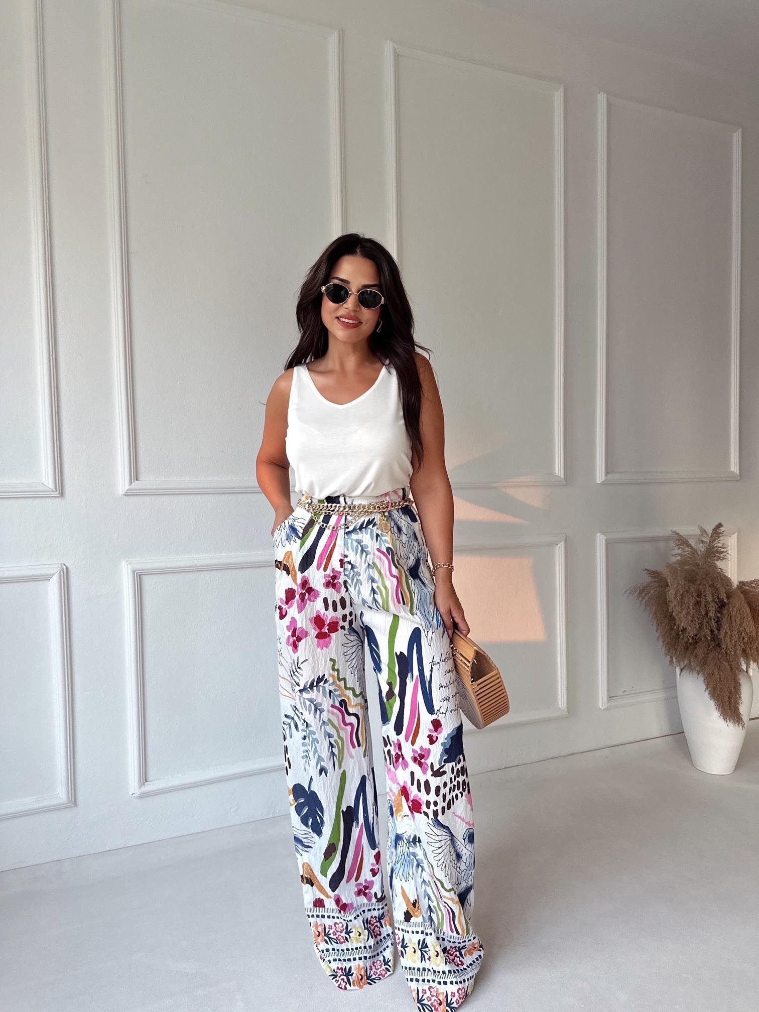 Lüks kalite V Yakalı Modal Atlet Beyaz