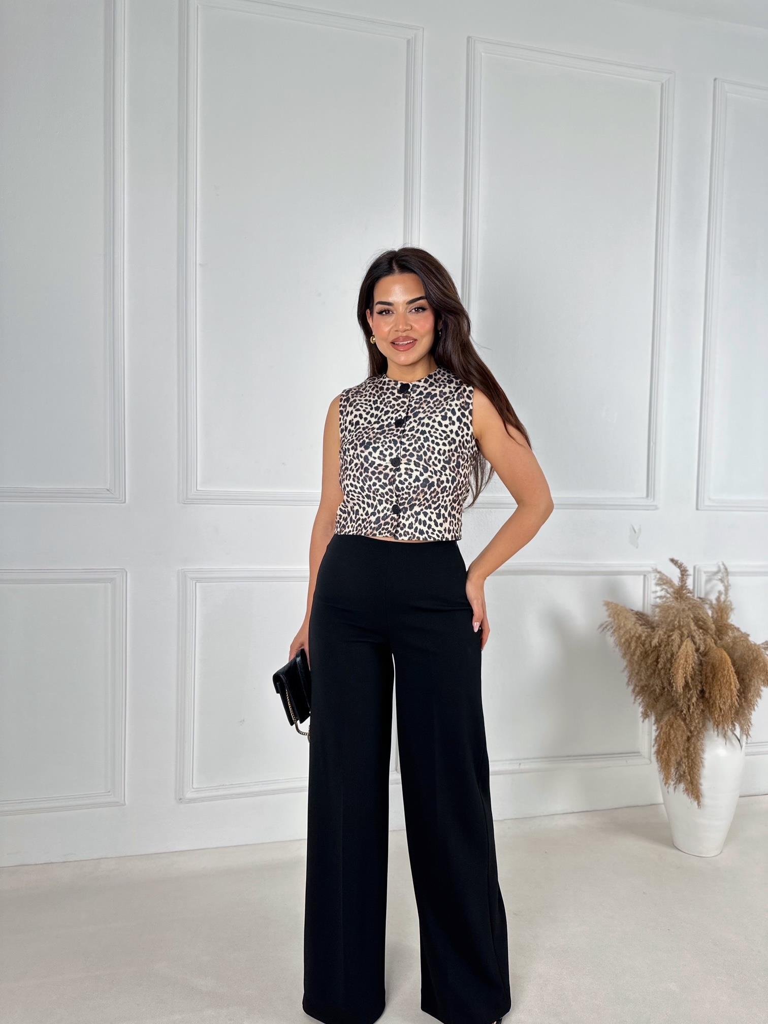 Lüks Kalite Yüksek Bel Full Likra Palazzo Pantolon 