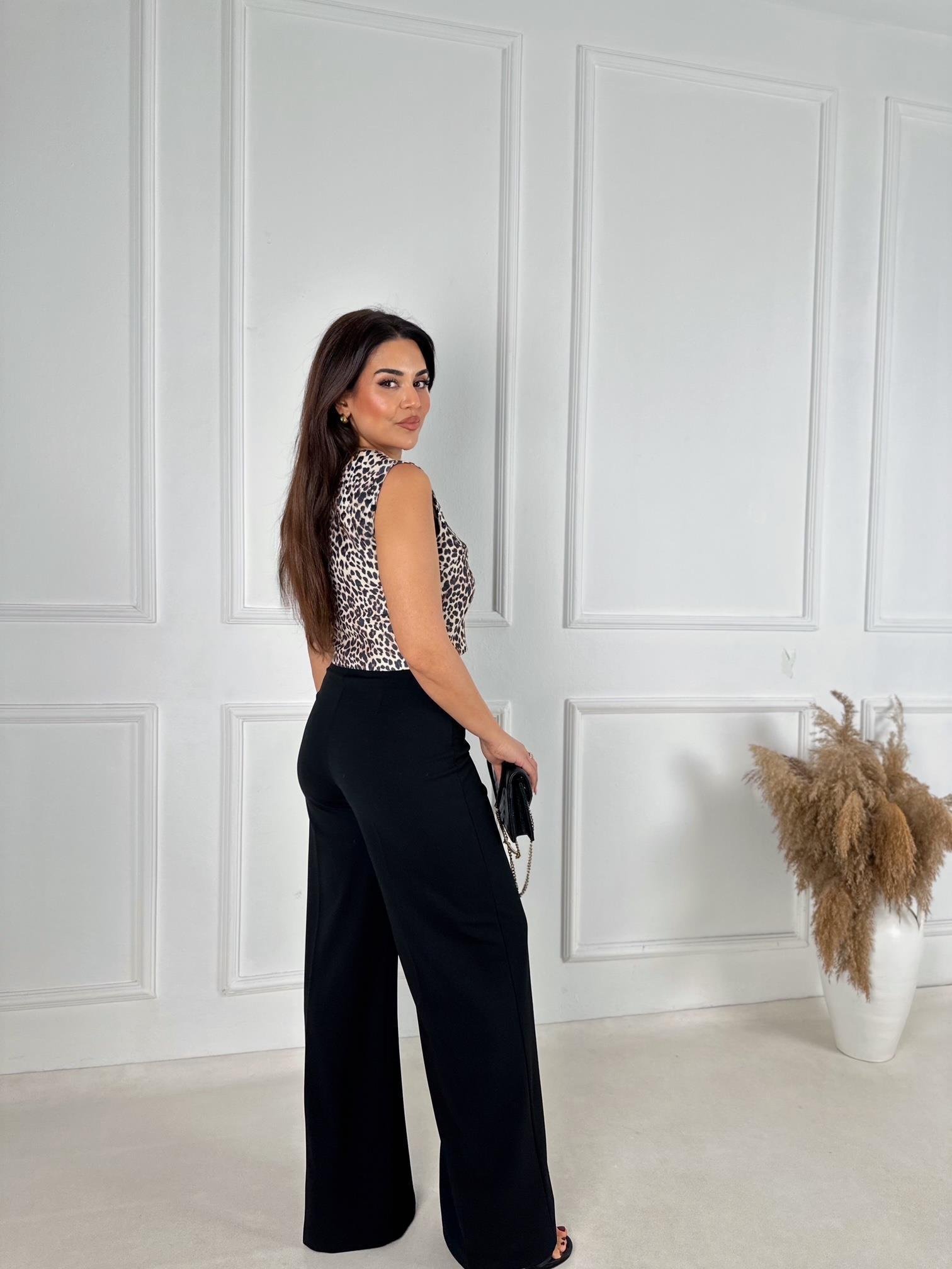 Lüks Kalite Yüksek Bel Full Likra Palazzo Pantolon 