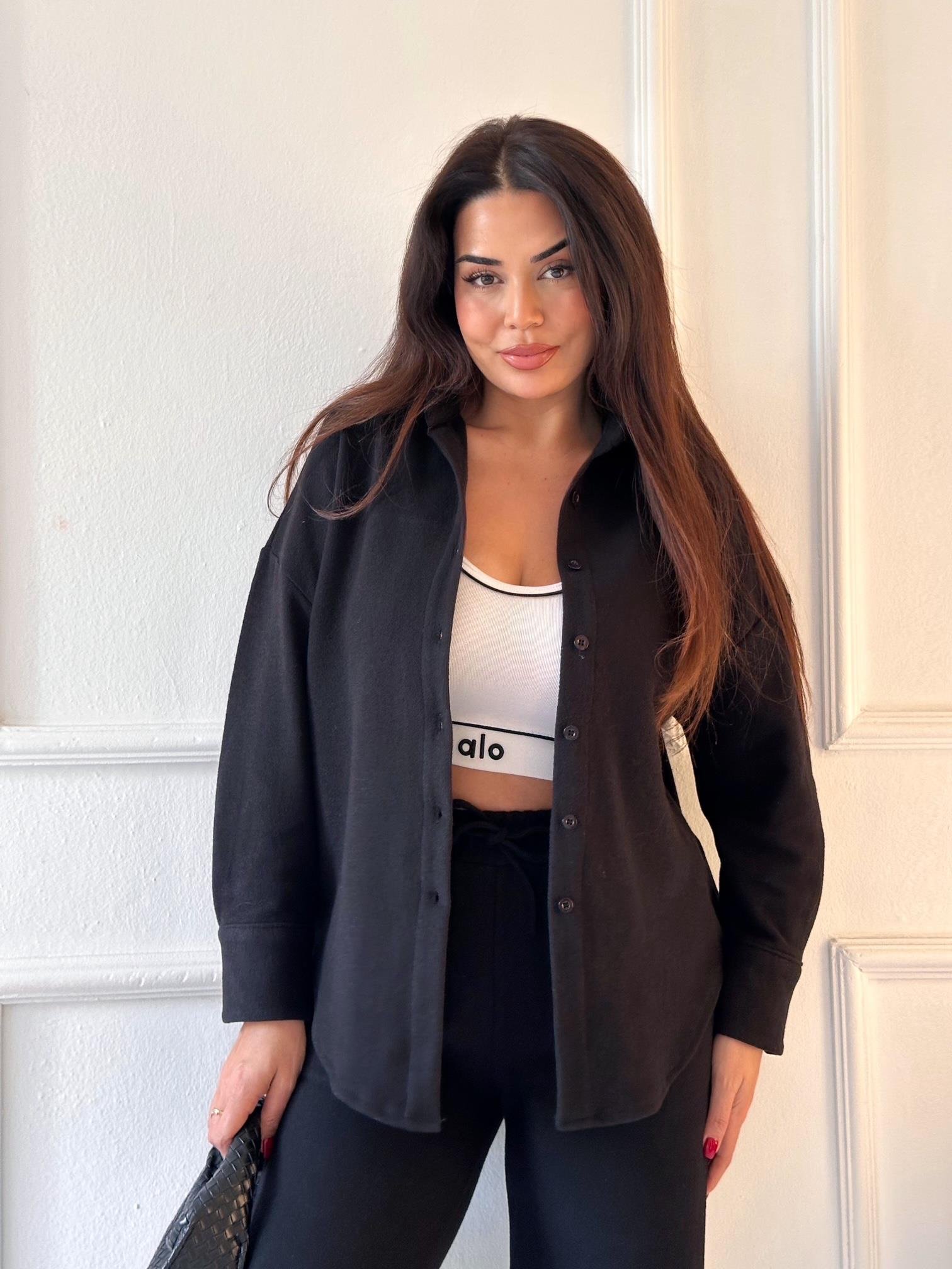 Luna Comfort Pantolon ve Gömlek Takım - Siyah