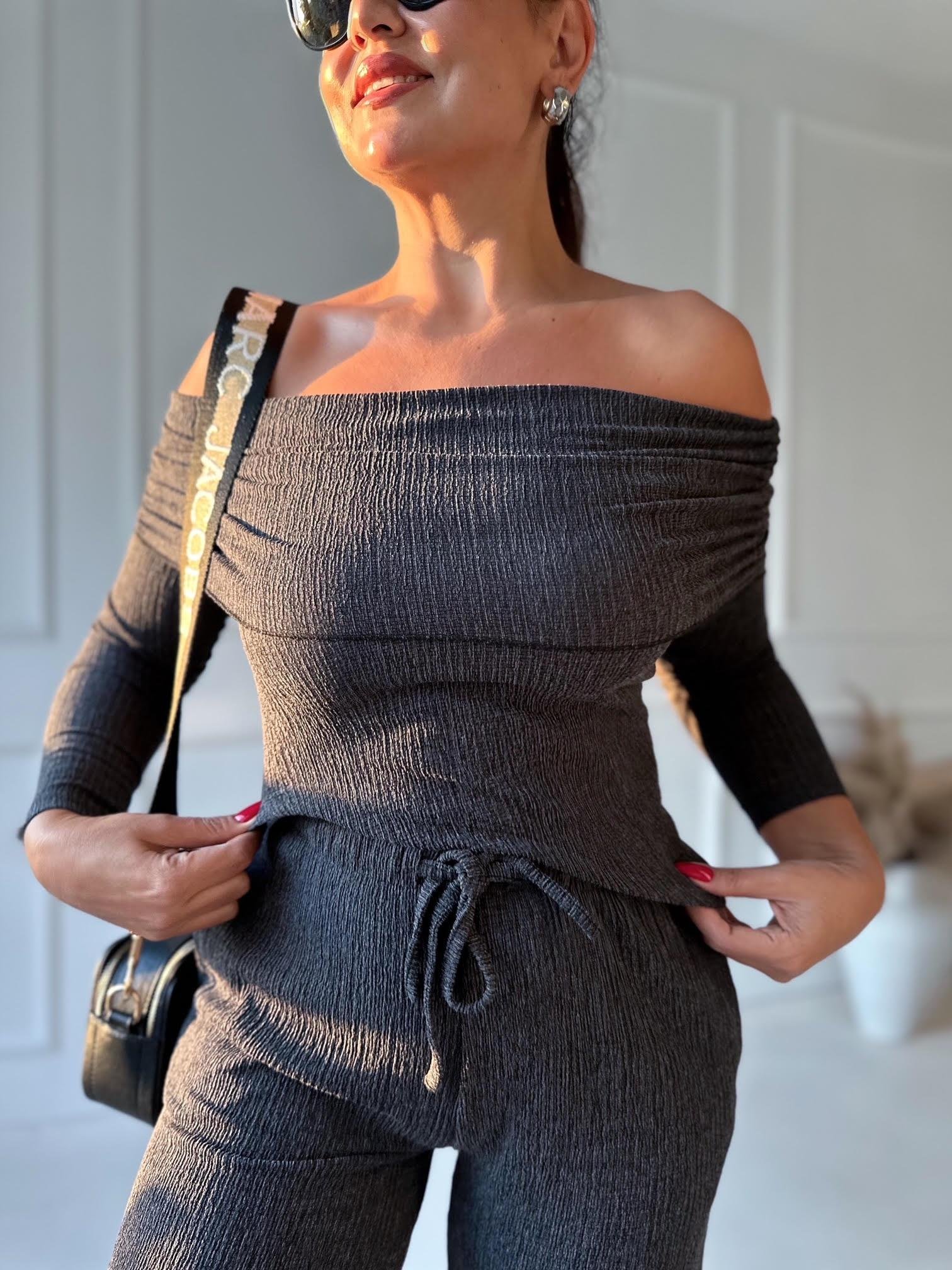 Marka Model Antrasit Bluz Pantolon Takım