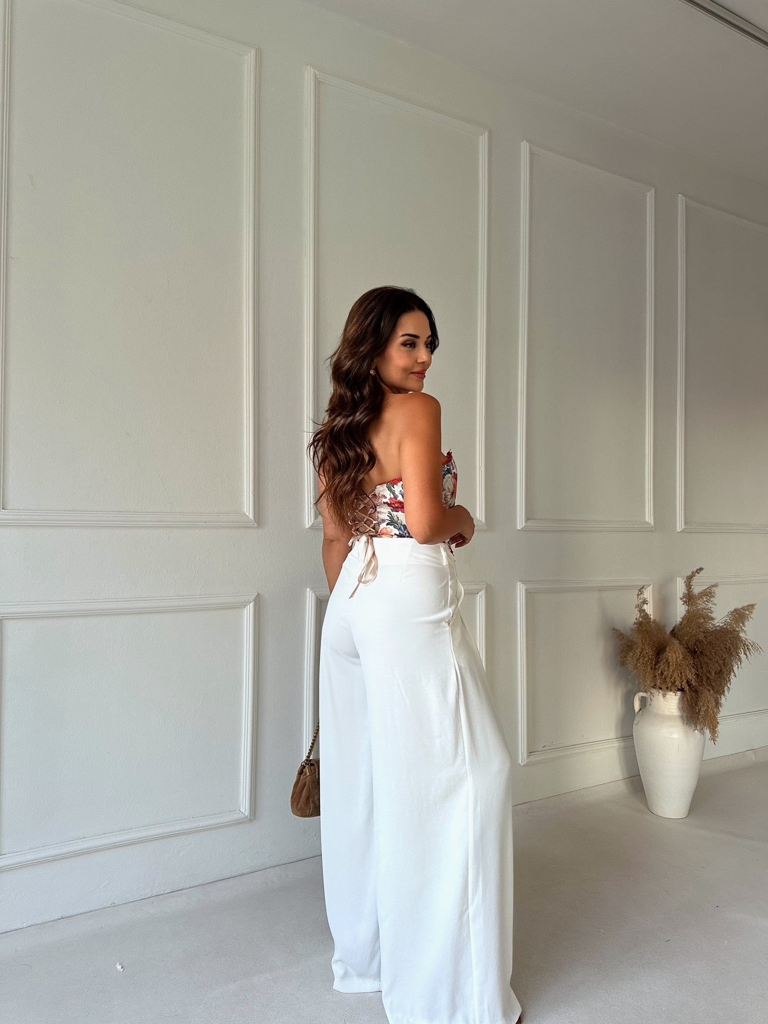Nora Gold Zincir Detaylı Palazzo Pantolon