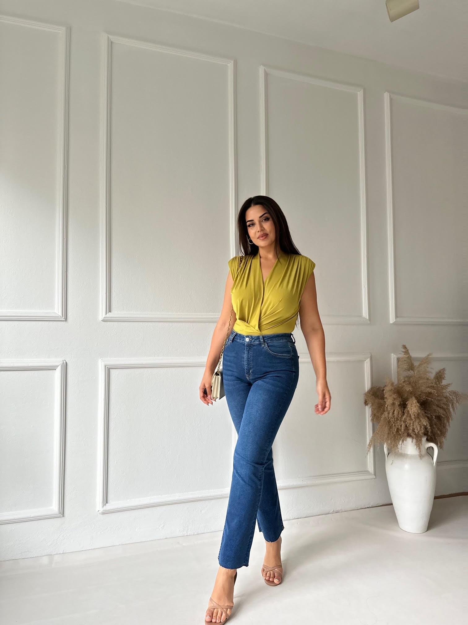 Orijinal Marka Likralı Boyfit Jean