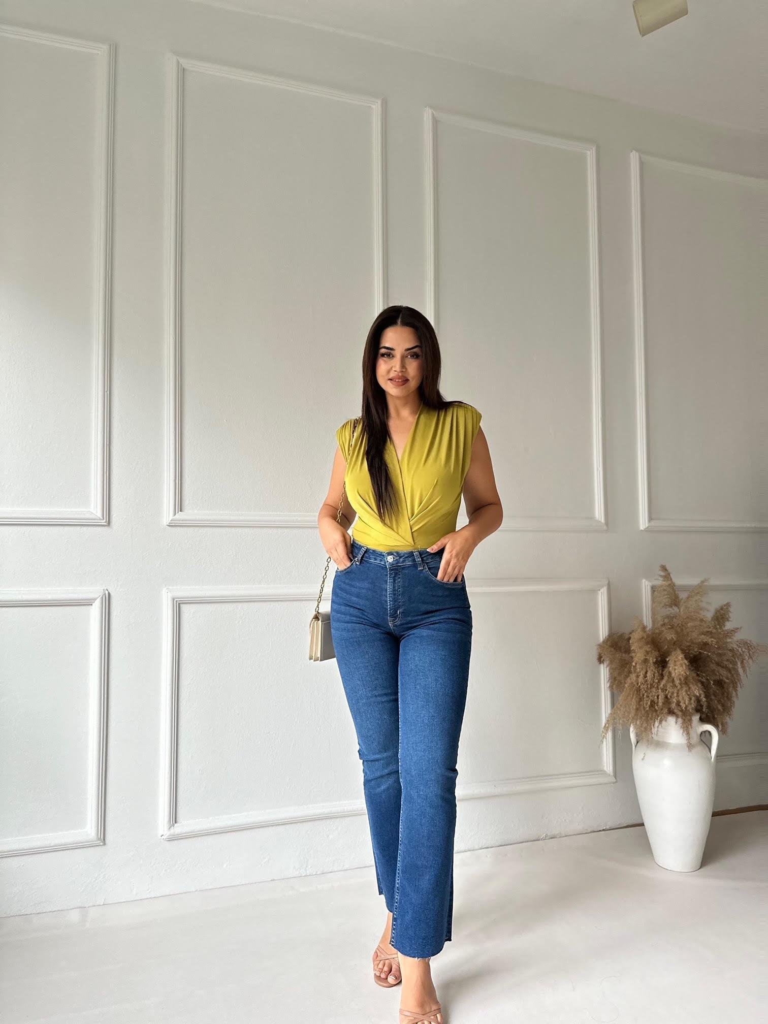 Orijinal Marka Likralı Boyfit Jean