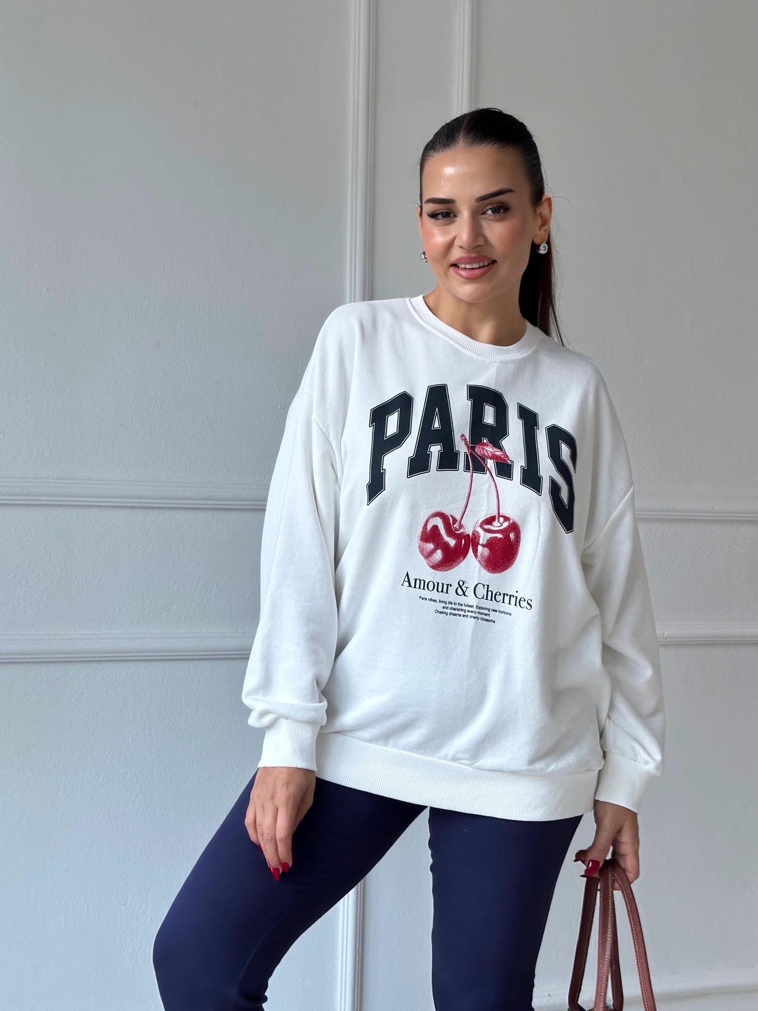 Orijinal Marka Paris Baskılı Sweat 