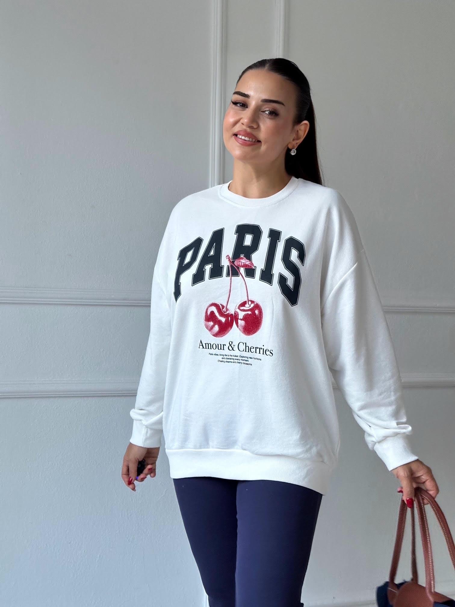 Orijinal Marka Paris Baskılı Sweat 