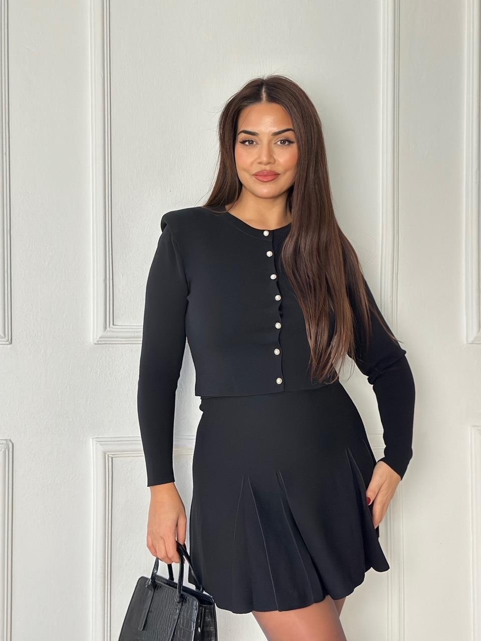 Orijinal Marka Pileli Çelik Triko Etek