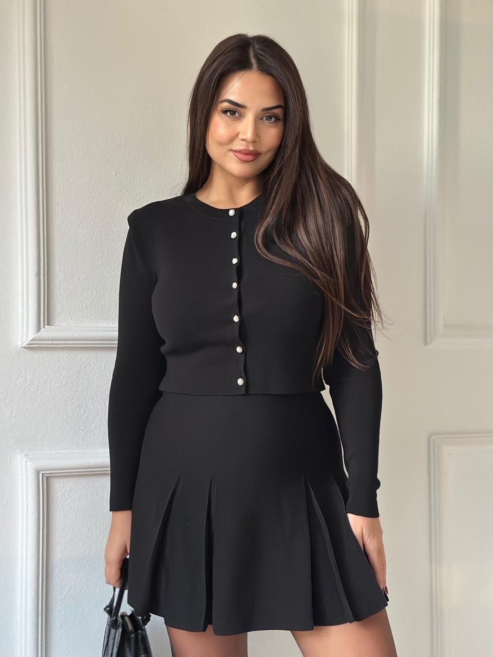 Orijinal Marka Pileli Çelik Triko Etek