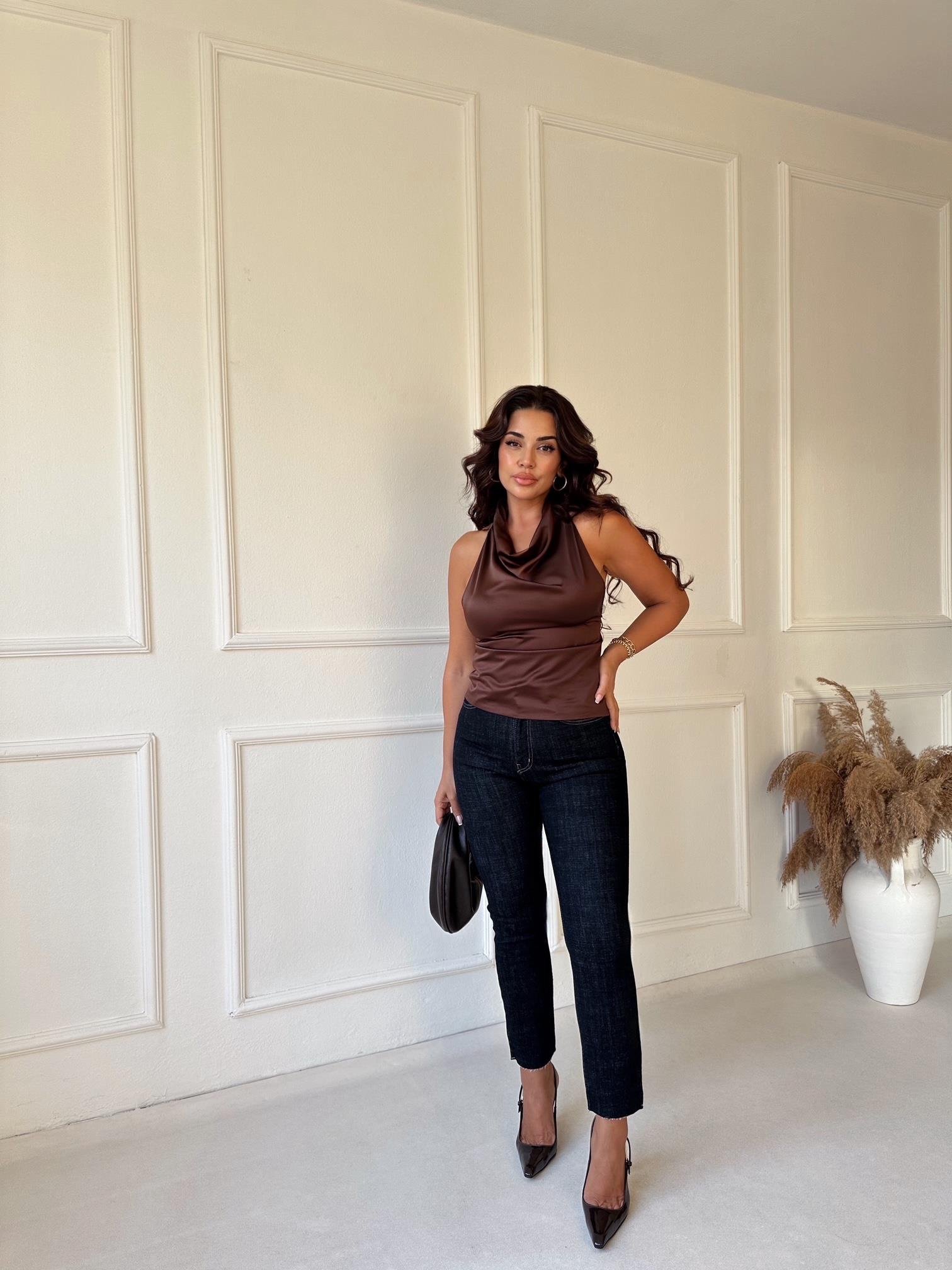 Orijinal Marka Tam Yüksek Bel Likralı Rinse Yıkama Boy Fit Jean | Nora Butik