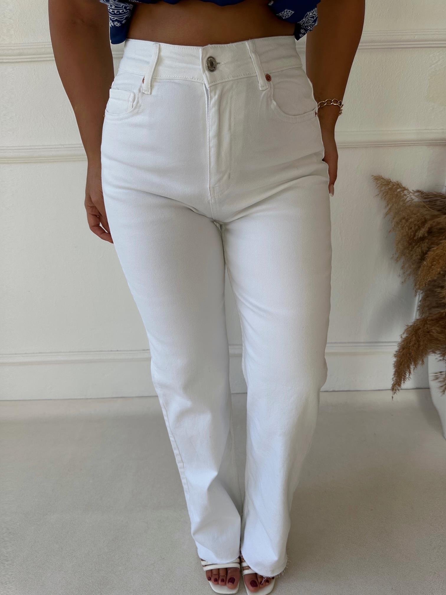 Orijinal Marka Tam Yüksek Bel Likralı Straight Fit Jean| Nora Butik