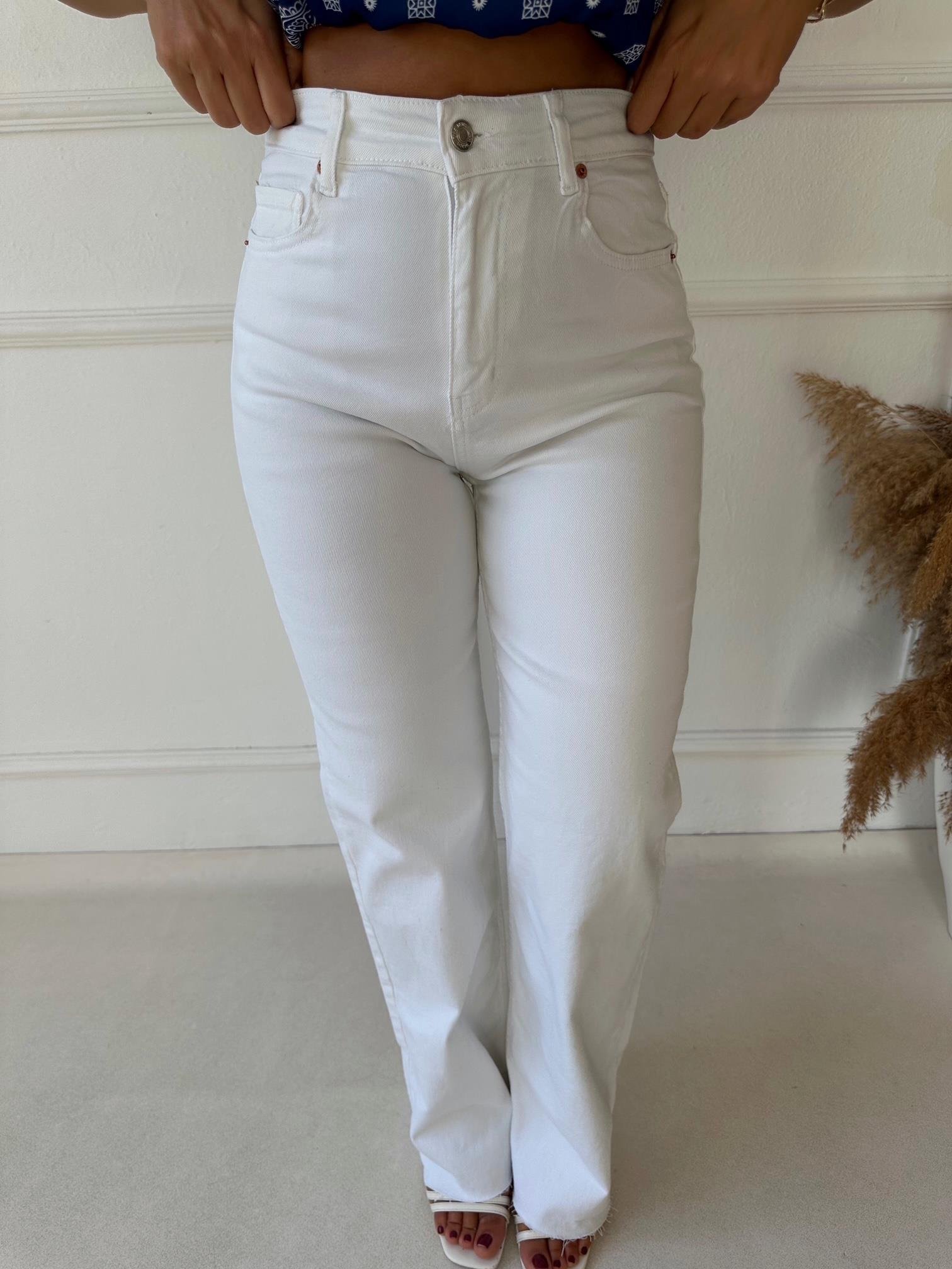 Orijinal Marka Tam Yüksek Bel Likralı Straight Fit Jean| Nora Butik