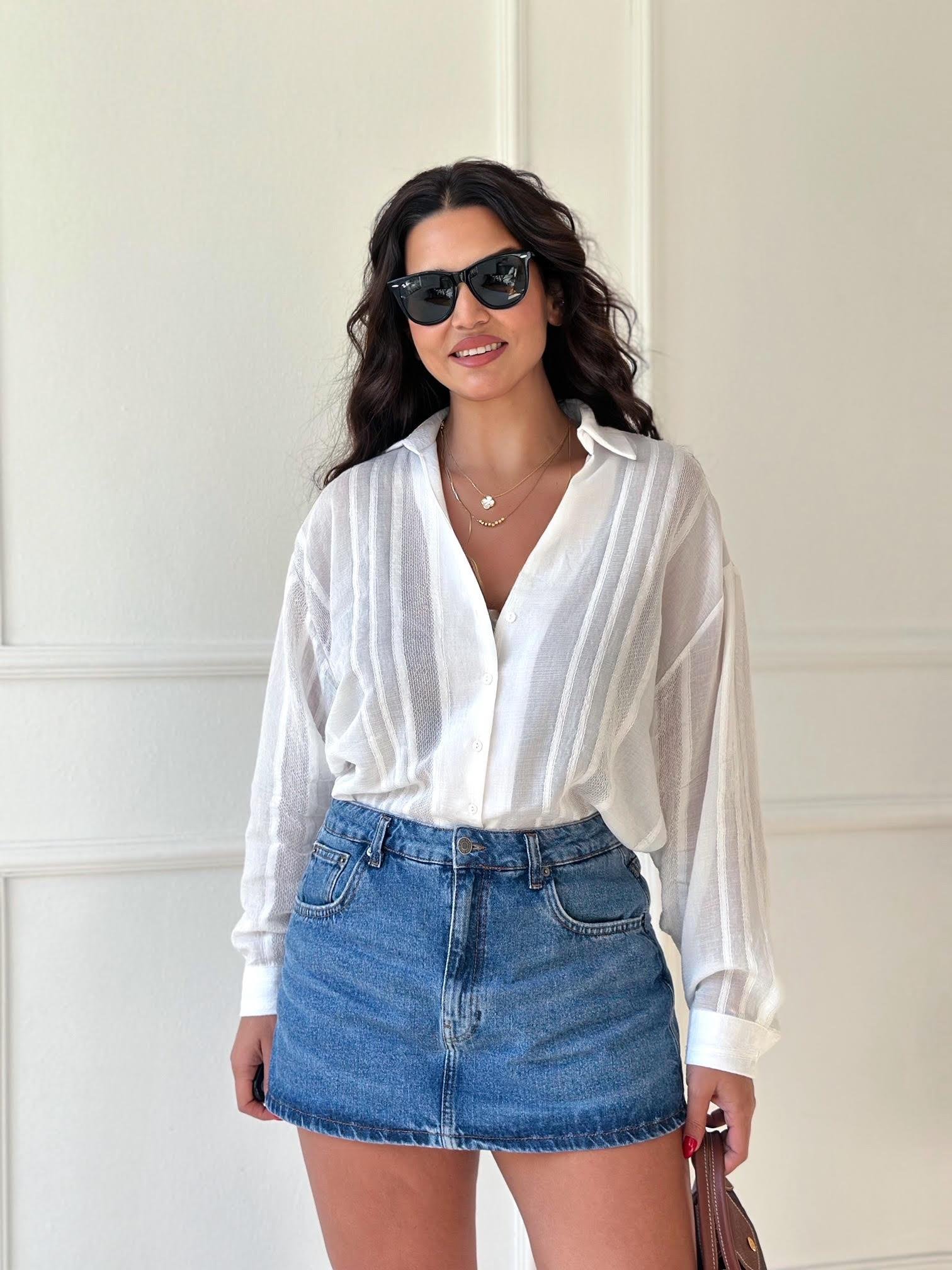 Orijinal ZR Denim Şort Etek