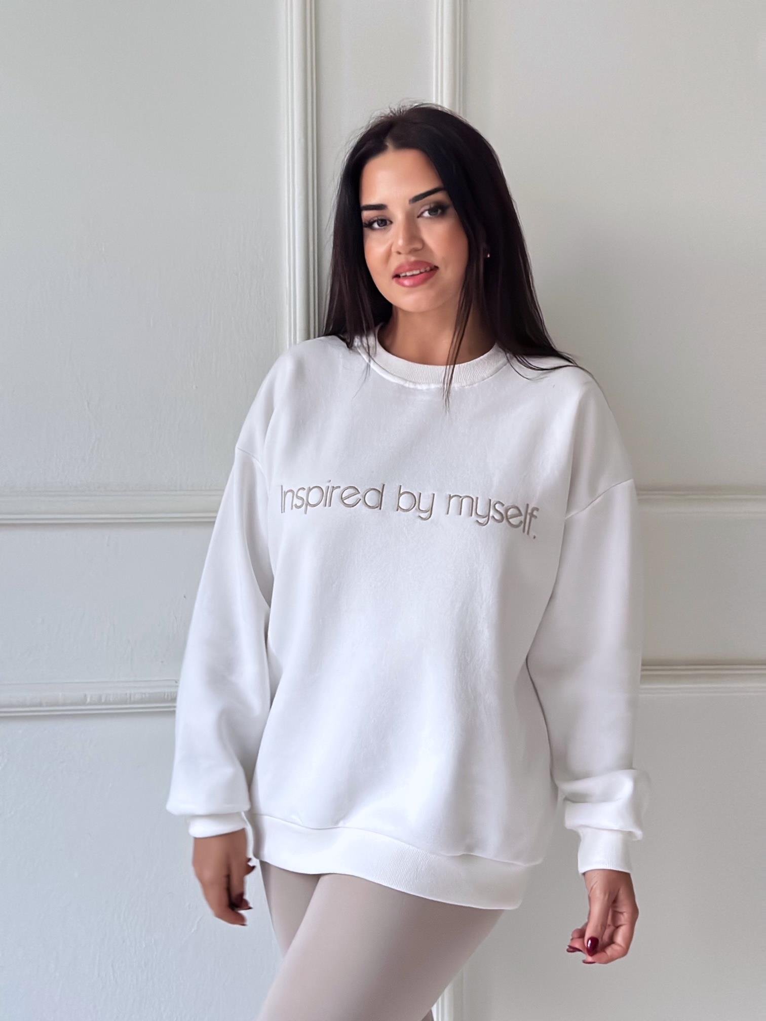 Orjinal Marka Inspired Nakışlı Sweat