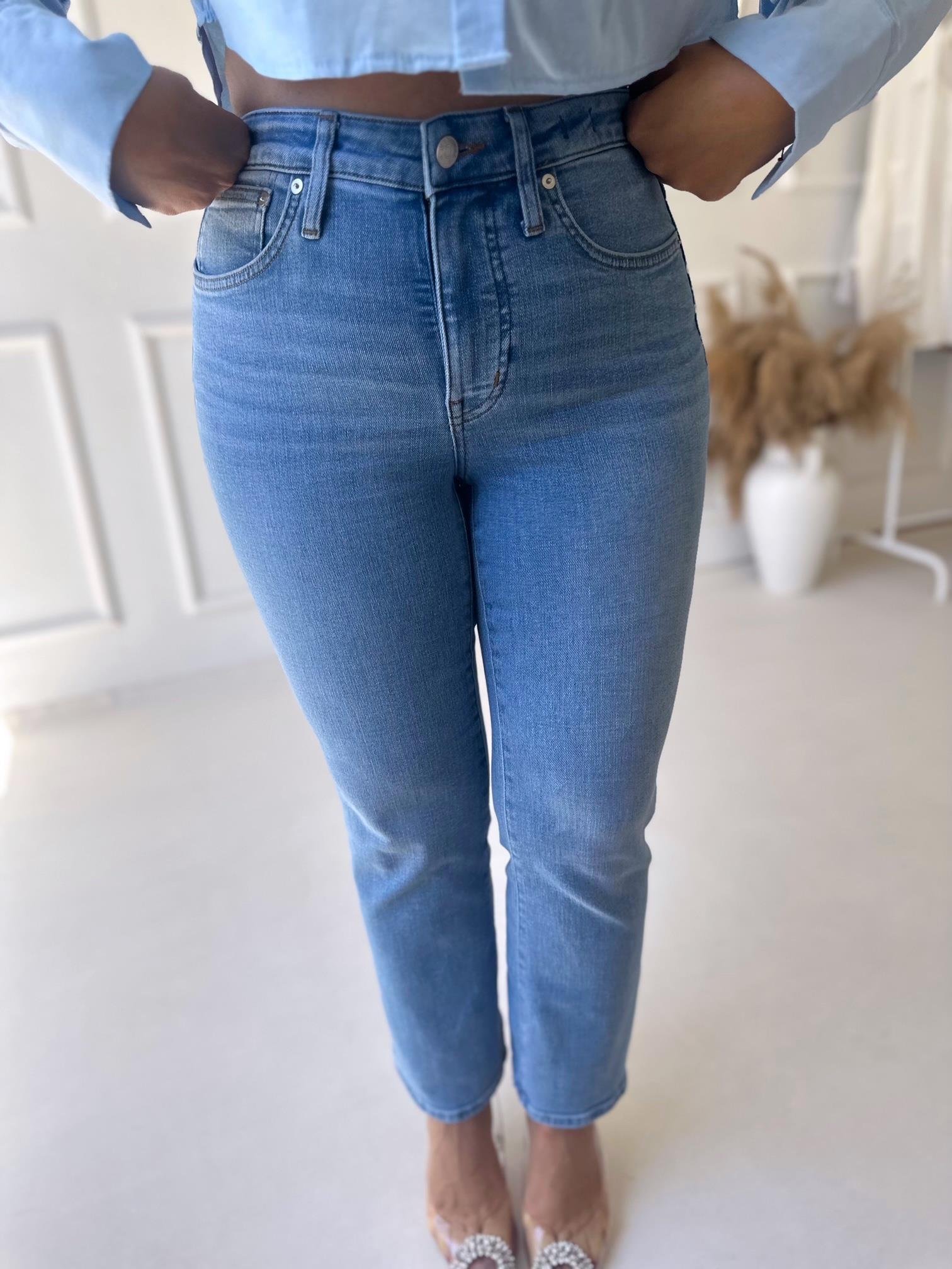 Orjinal Marka Likralı Açık Mavi Boy Fit Jean