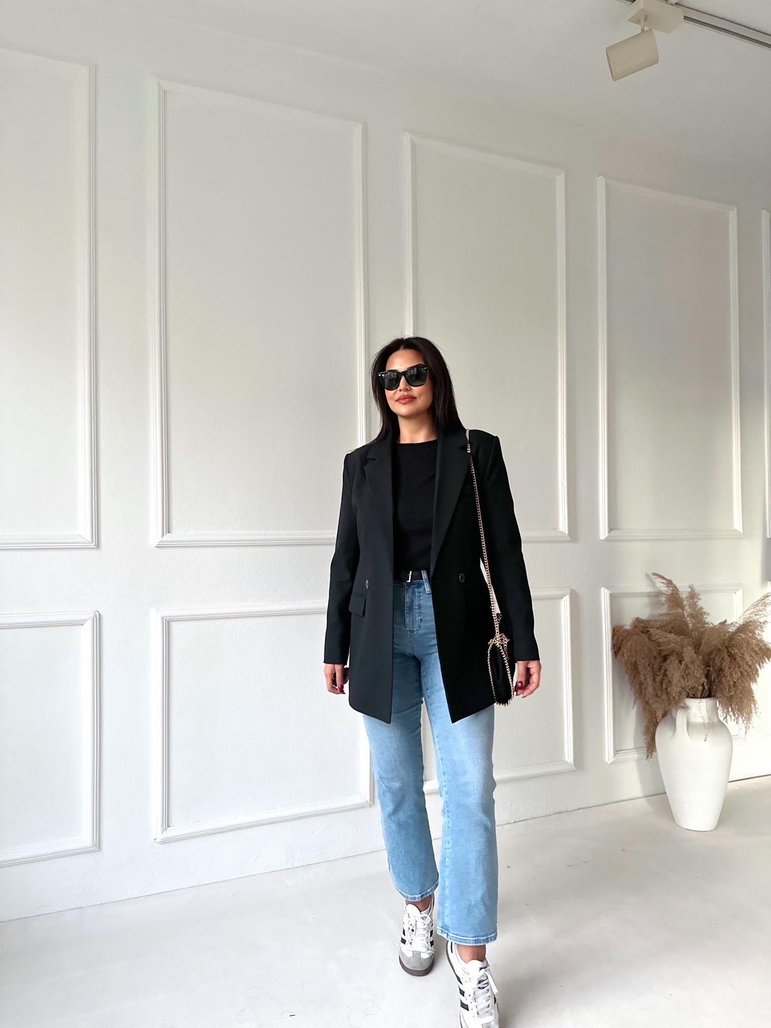 Orjinal Marka Likralı Açık Mavi Boy Fit Jean