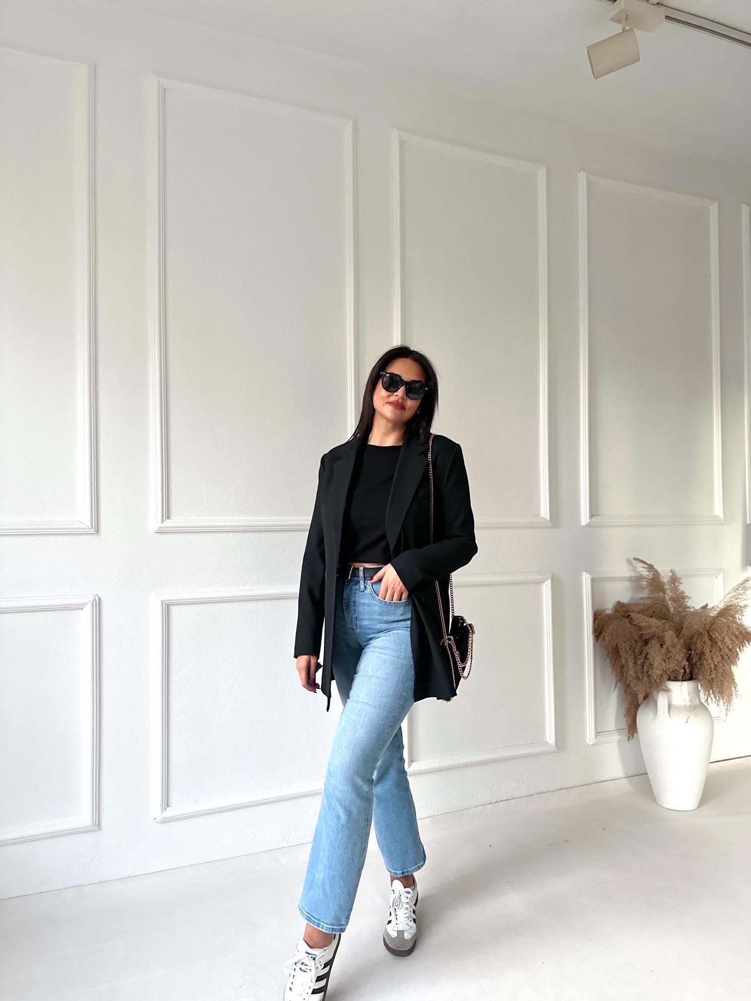 Orjinal Marka Likralı Açık Mavi Boy Fit Jean