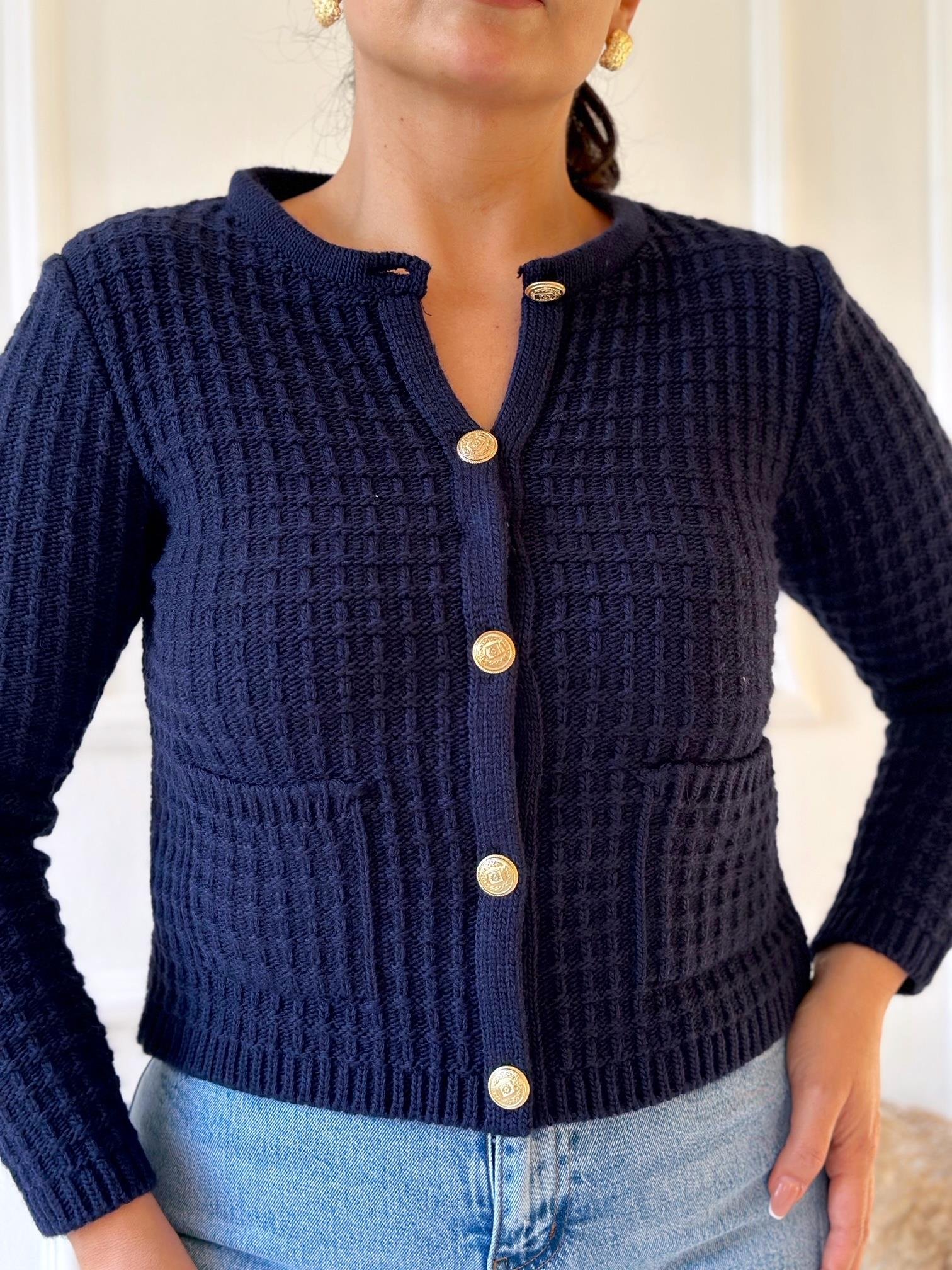 Orjinal Marka Premium Kalite Triko Ceket Lacivert