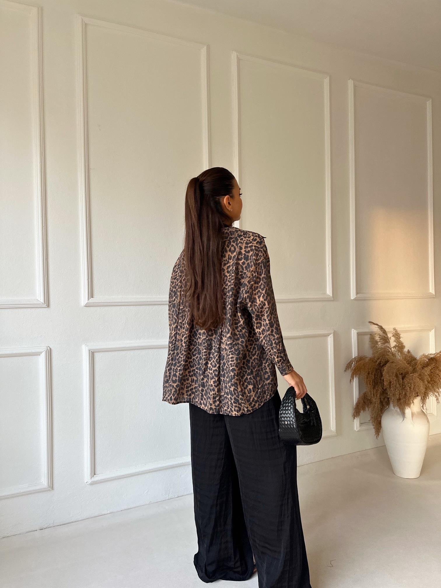 Orjinal Marka Tensel Bol Paça Pantolon - Siyah