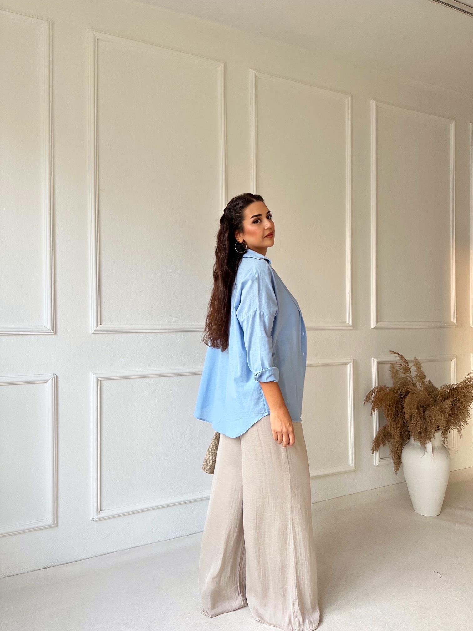 Orjinal Marka Tensel Bol Paça Pantolon Taş