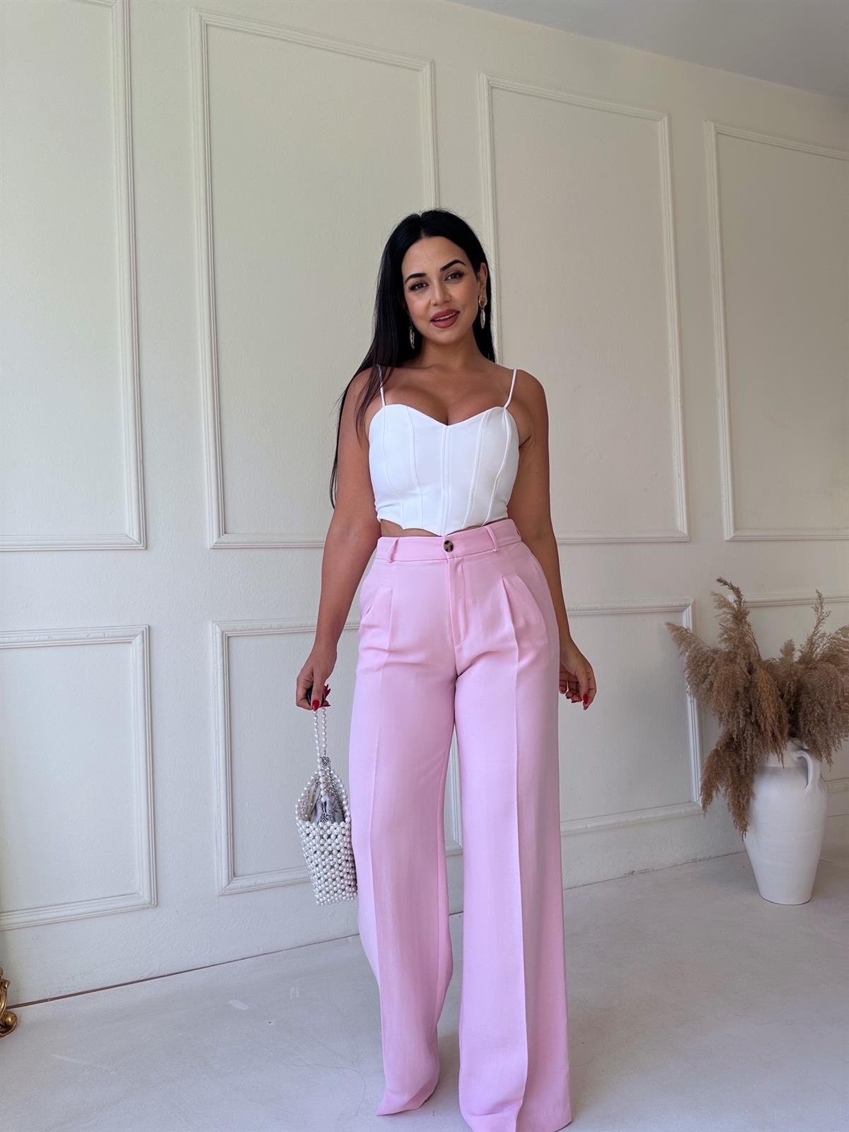 Orjinal Zra Pembe Palazzo Pantolon | Nora Butik