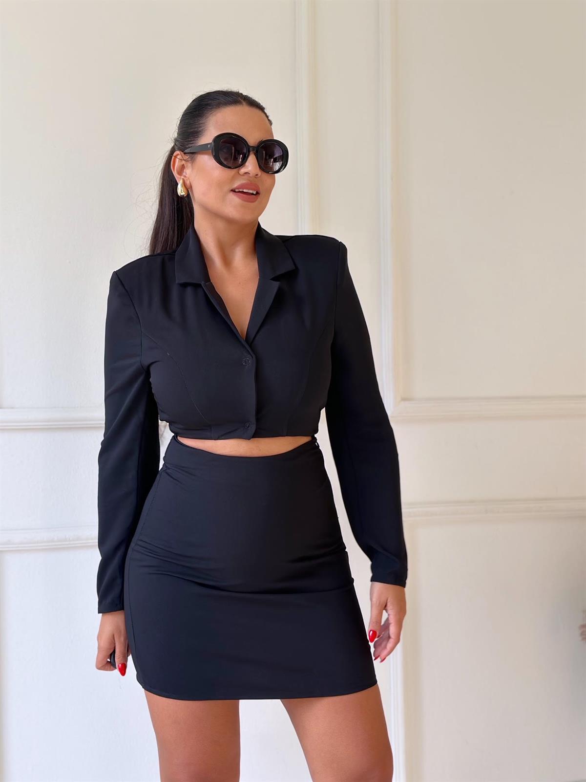 Özel Tasarım Bel Dekolteli Ceket Elbise