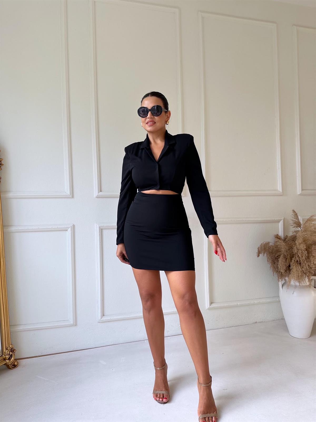 Özel Tasarım Bel Dekolteli Ceket Elbise