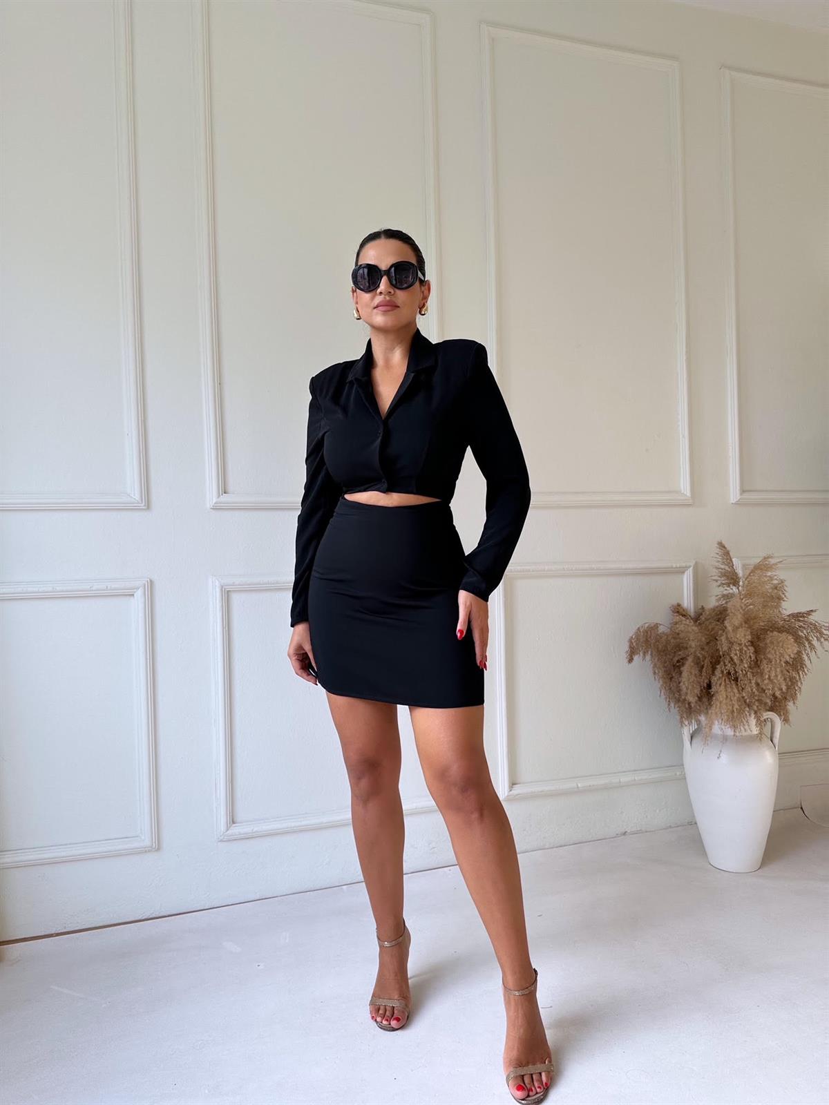 Özel Tasarım Bel Dekolteli Ceket Elbise