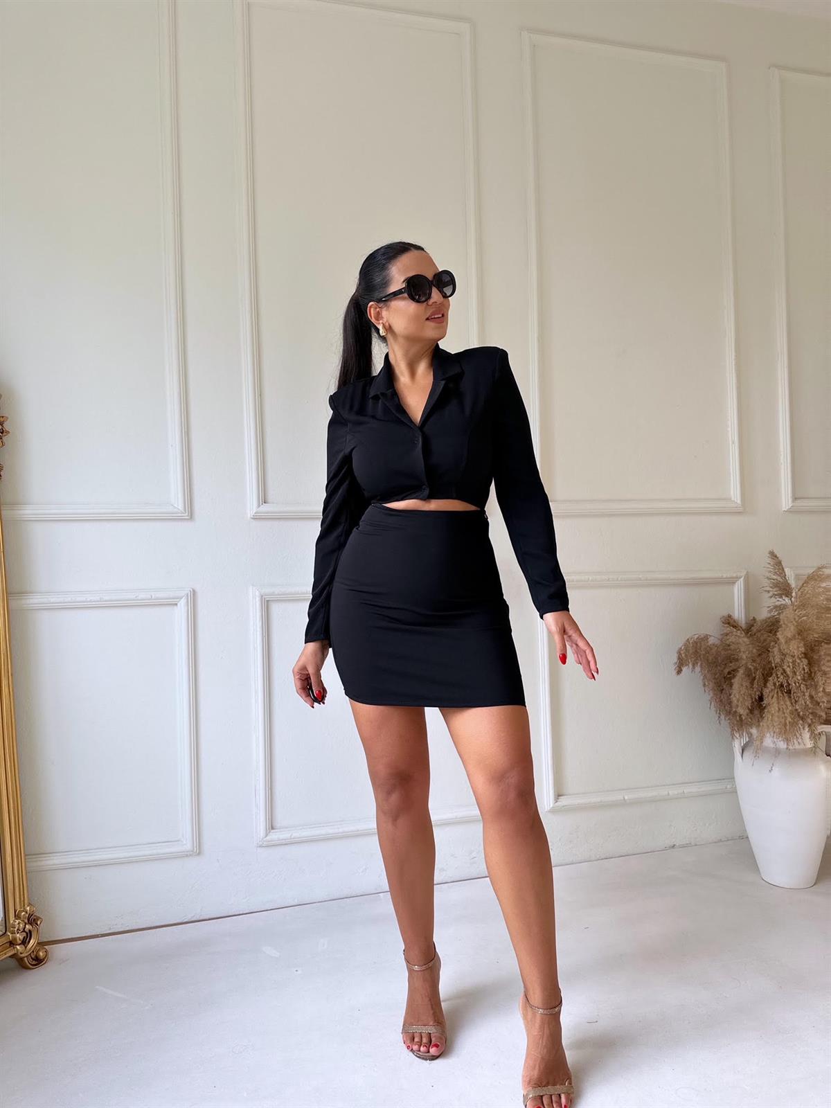 Özel Tasarım Bel Dekolteli Ceket Elbise