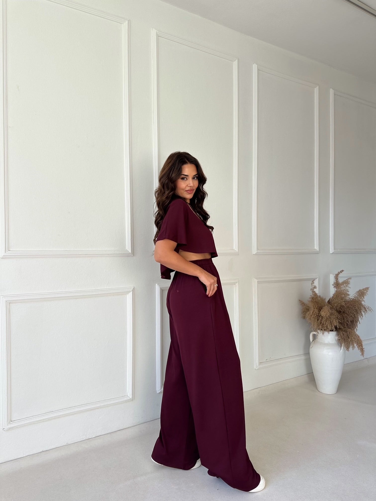 Pelerin Modal Comfort Takım - Bordo