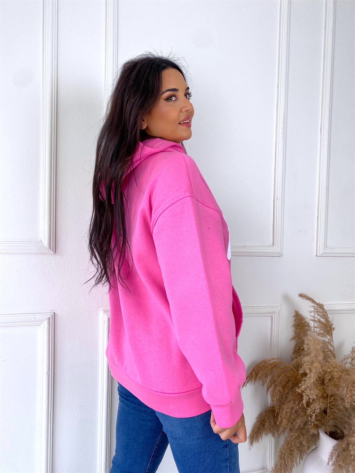 Pembe GAP Baskılı Sweatshirt