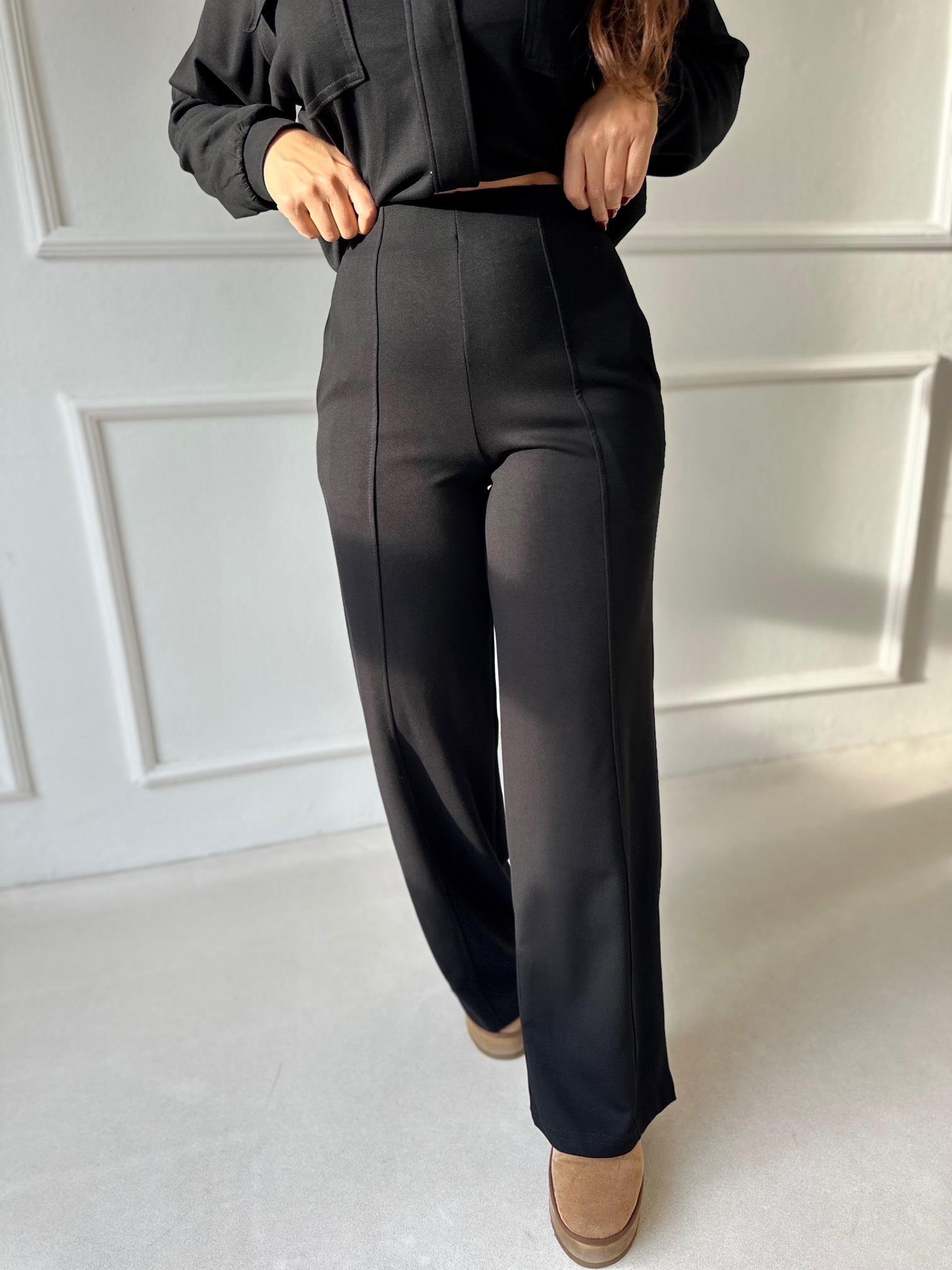 Premium Kalite Bomber Ceket & Bol Paça Pantolon Siyah Takım