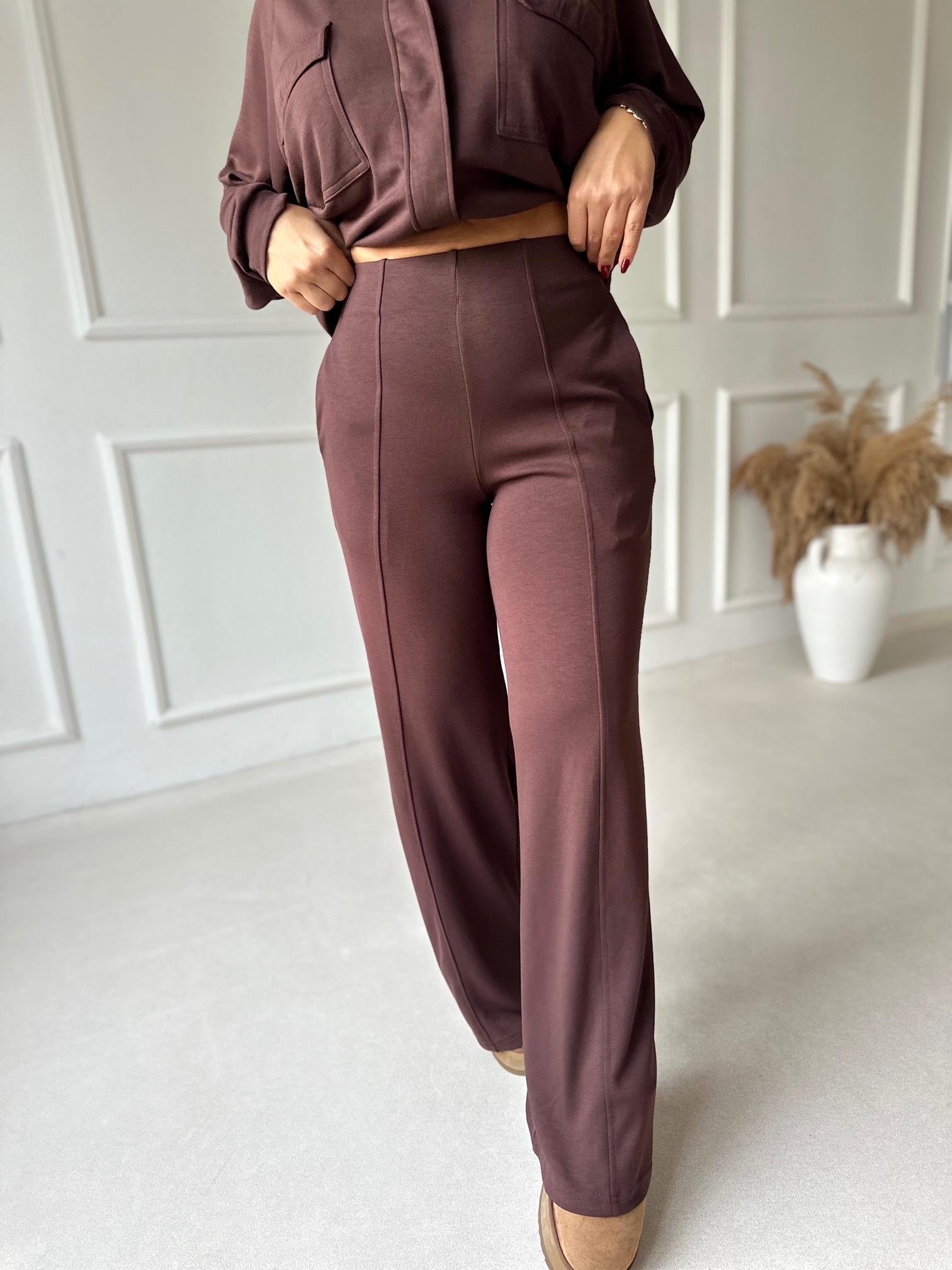 Premium Kalite Bomber Ceket & Bol Paça Pantolon Kahve Takım