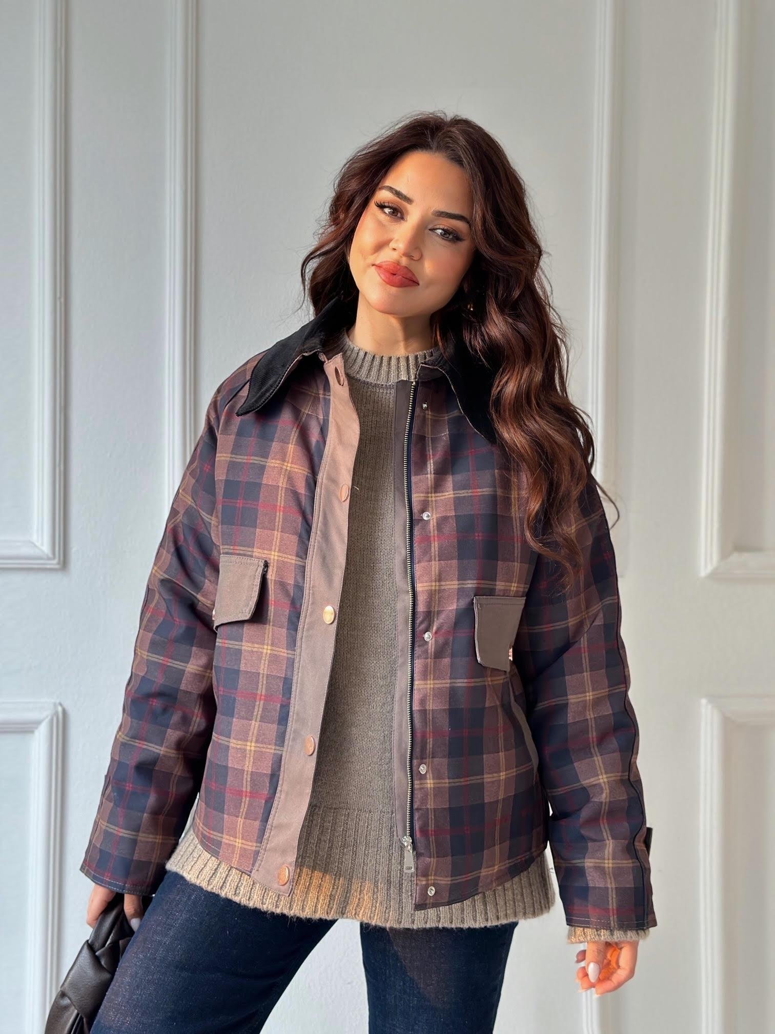 Premium Kalite Kareli Mont