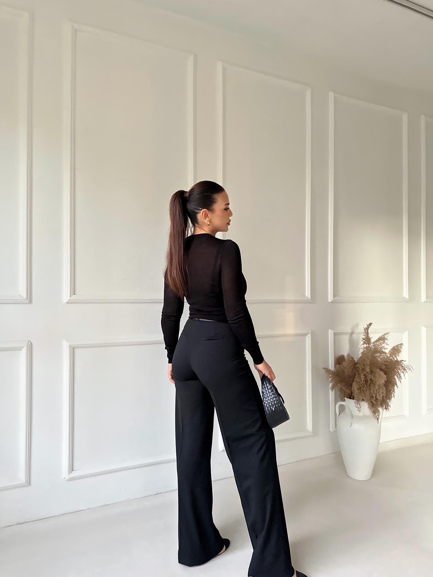 Premium Kalite Kemerli Bol Paça Pantolon 