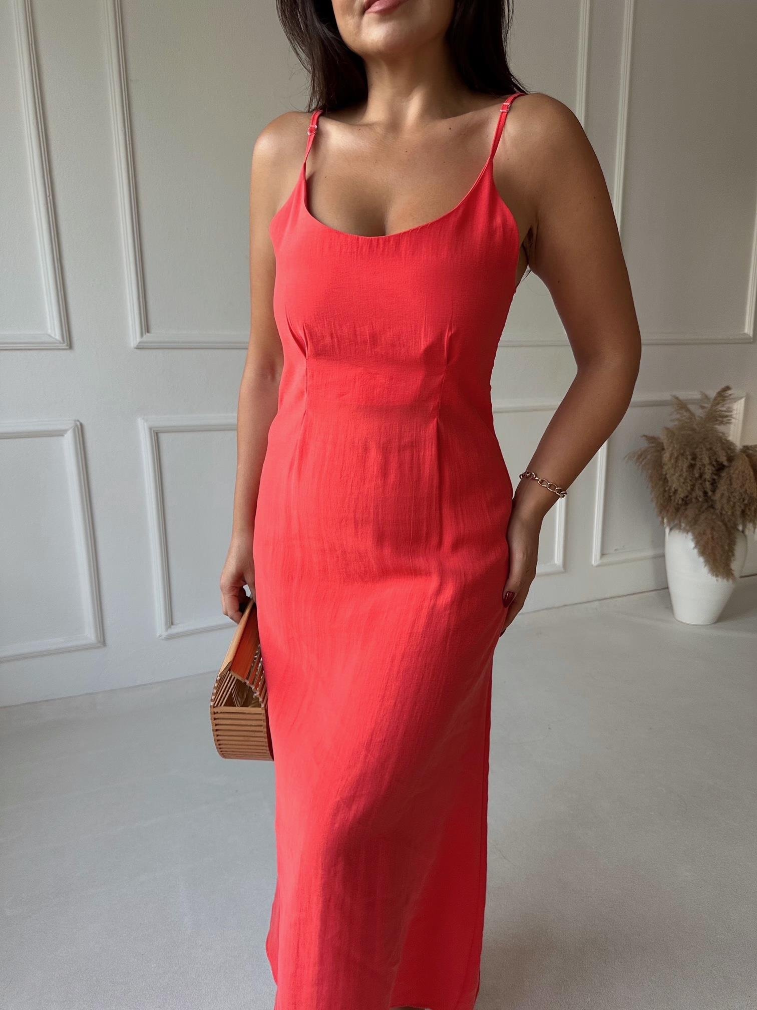 Premium Kalite Nar Çiçeği Tensel Gömlek Elbise Takım