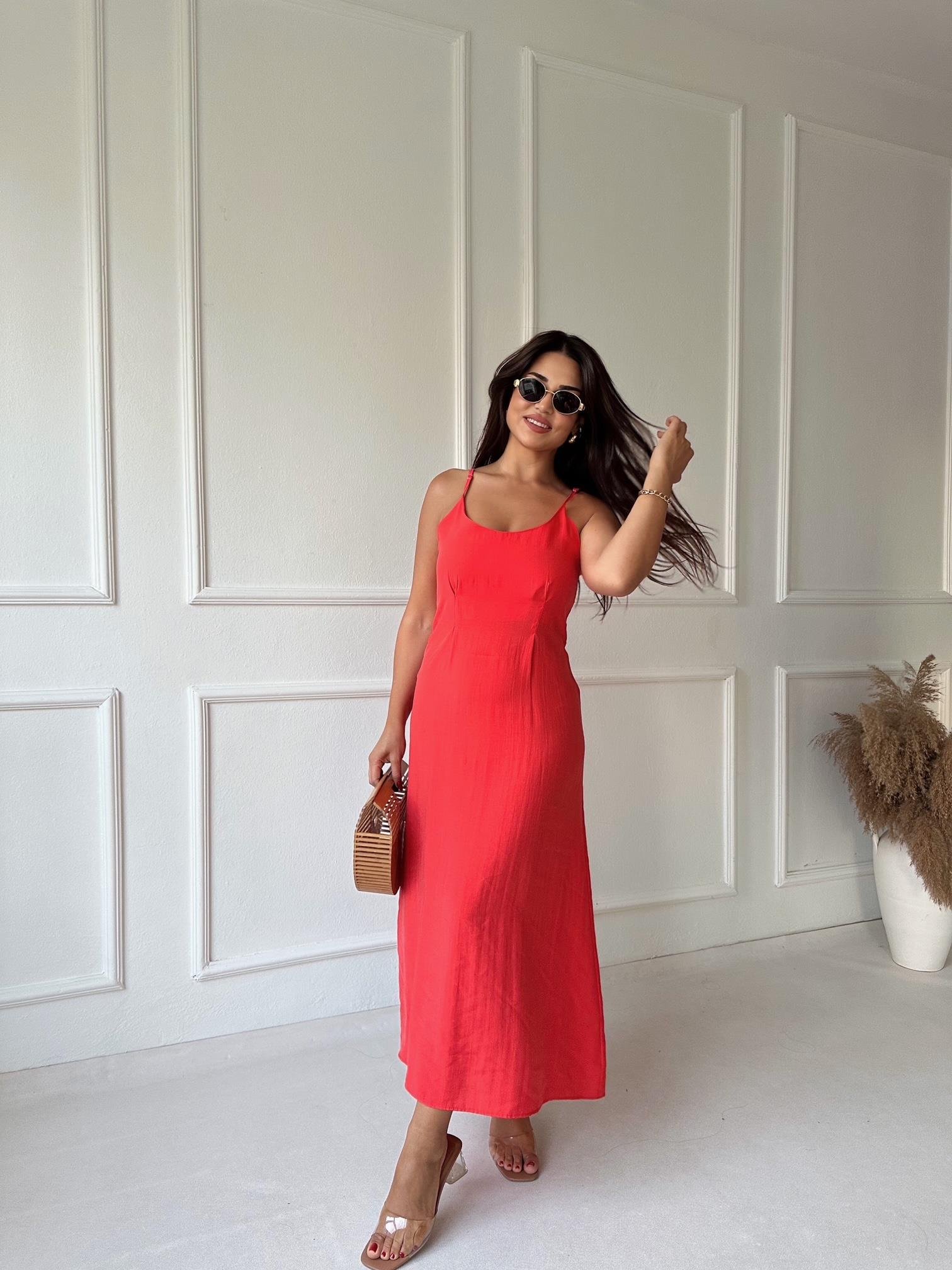 Premium Kalite Nar Çiçeği Tensel Gömlek Elbise Takım