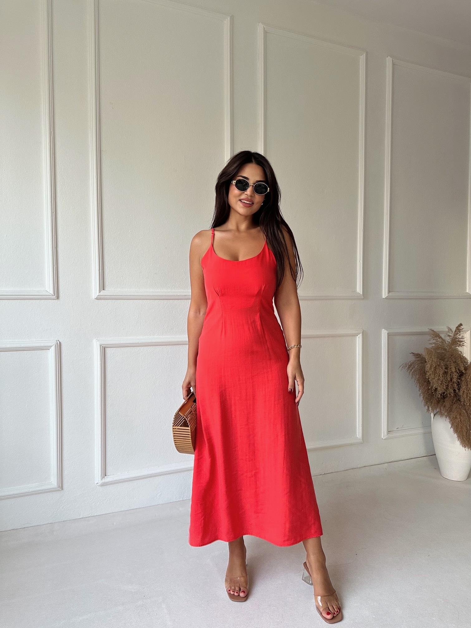 Premium Kalite Nar Çiçeği Tensel Gömlek Elbise Takım