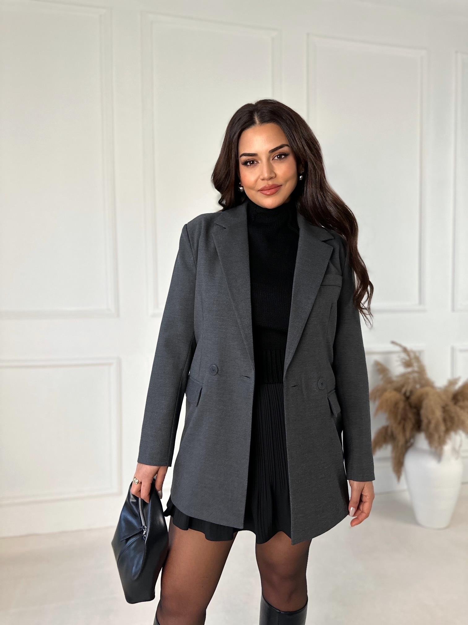 Premium Kalite Orijinal M.Dutti Oversize Blazer Ceket Antrasit