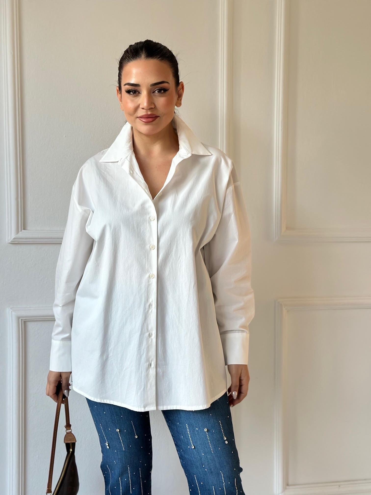 Premium Kalite Orijinal Marka Sırt Detaylı Pamuklu Poplin Gömlek