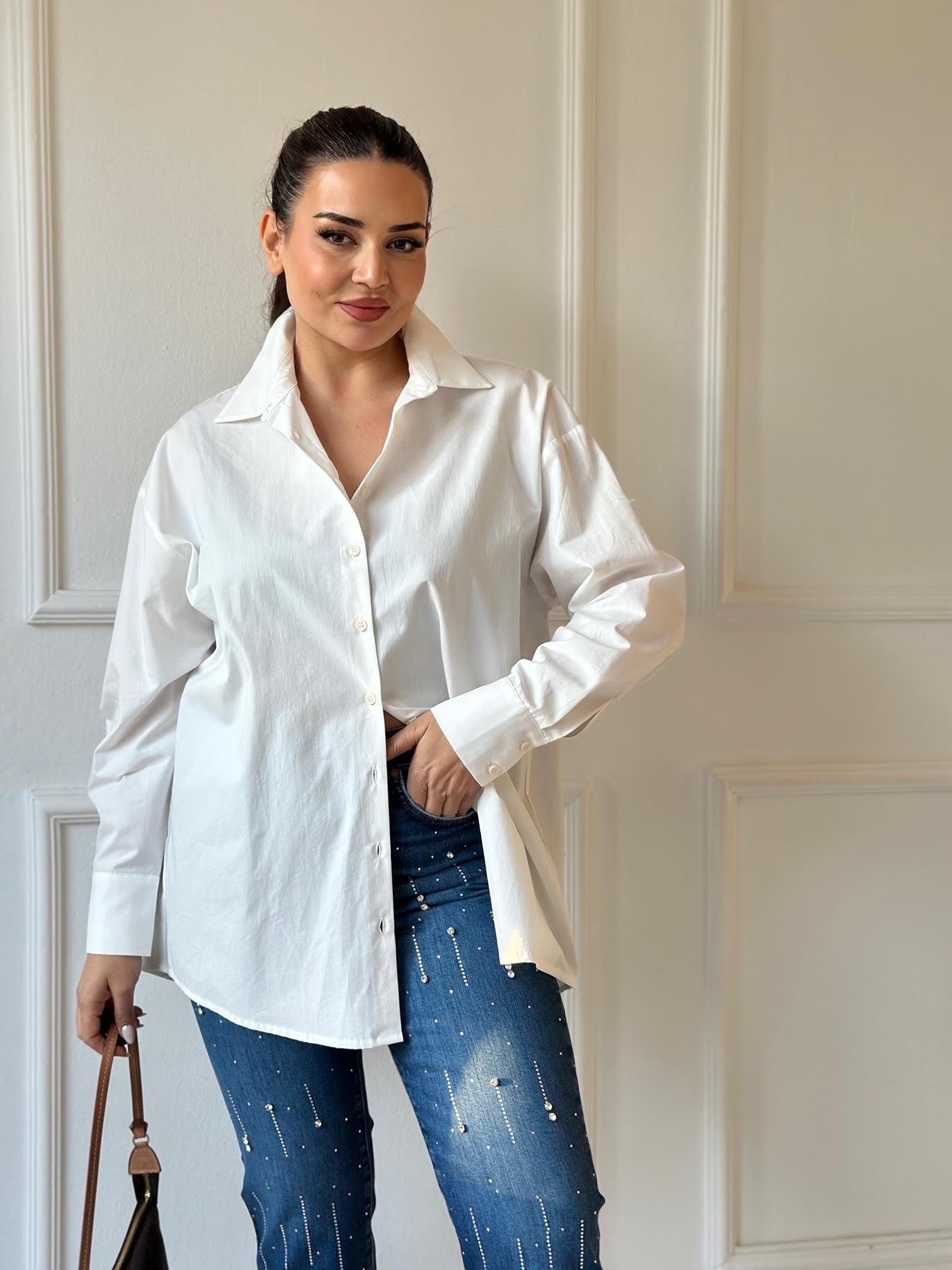 Premium Kalite Orijinal Marka Sırt Detaylı Pamuklu Poplin Gömlek