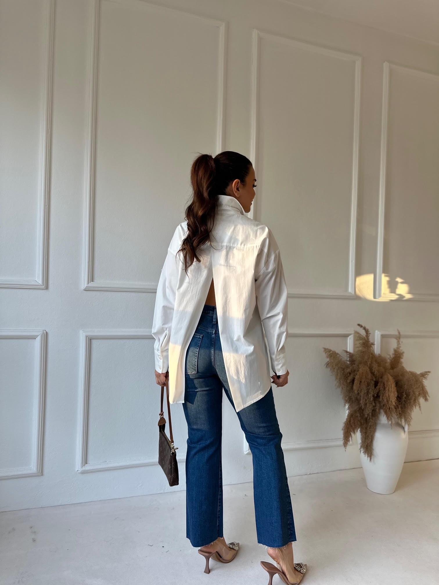 Premium Kalite Orijinal Marka Sırt Detaylı Pamuklu Poplin Gömlek