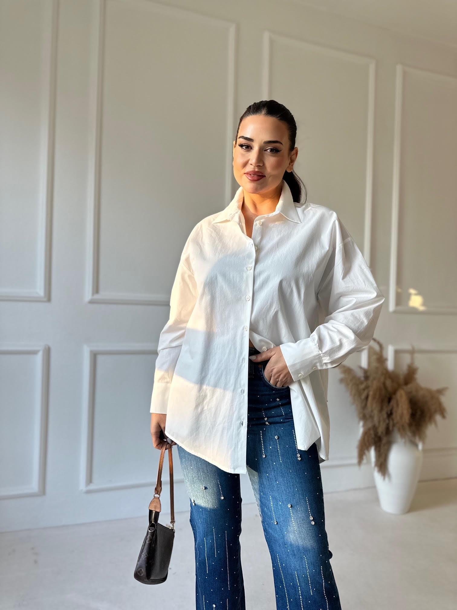 Premium Kalite Orijinal Marka Sırt Detaylı Pamuklu Poplin Gömlek