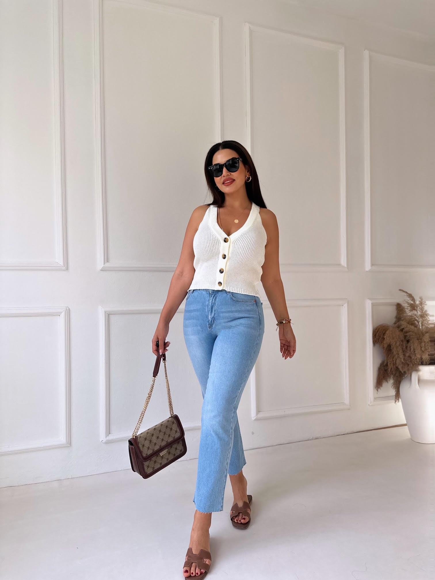 Premium Kalite Orjinal Marka Orta Mavi Yıkama Boy Fit Jean