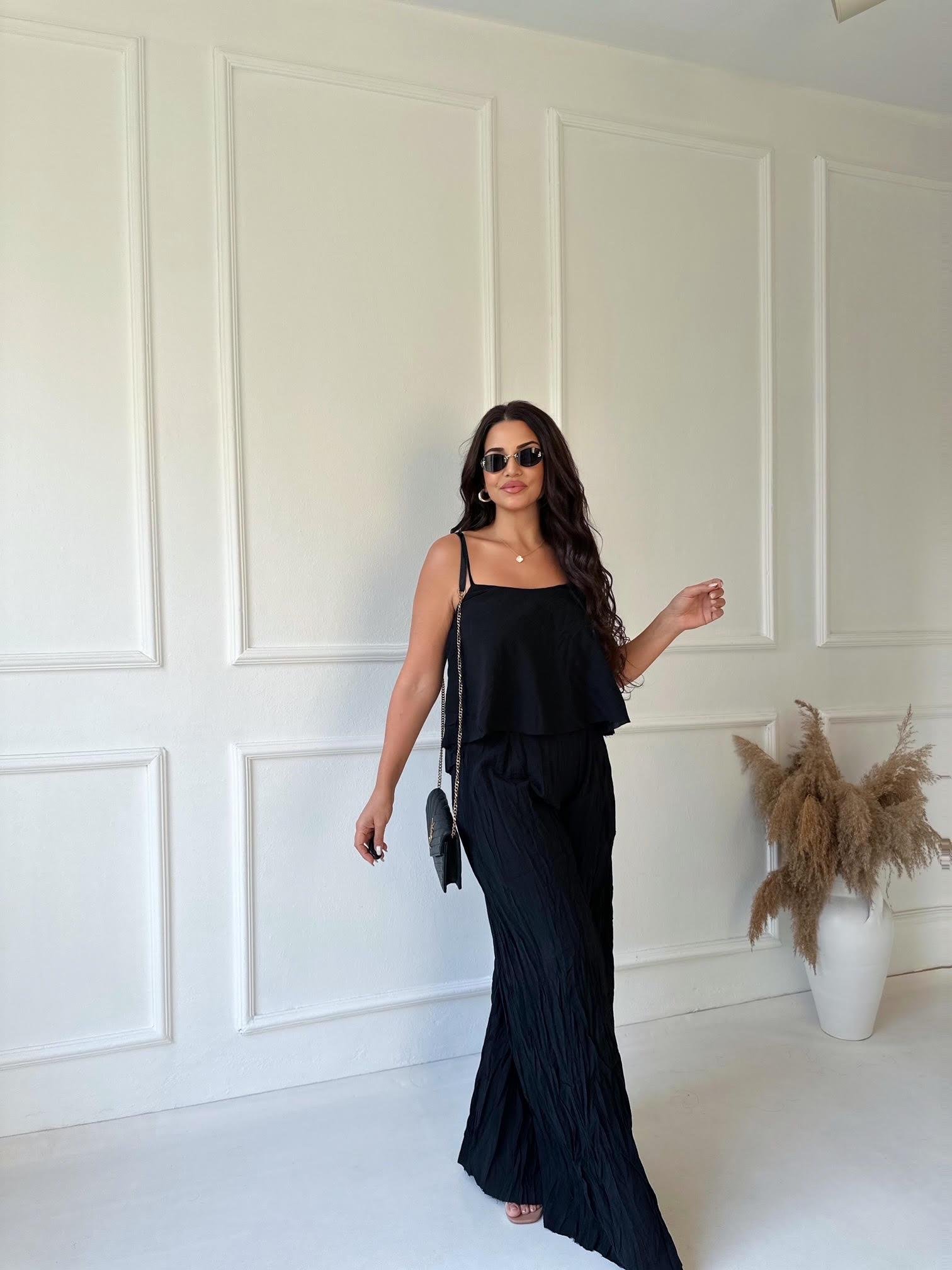 Premium Kalite Pamuklu Krinkıl Kumaş Bluz Pantolon Takım