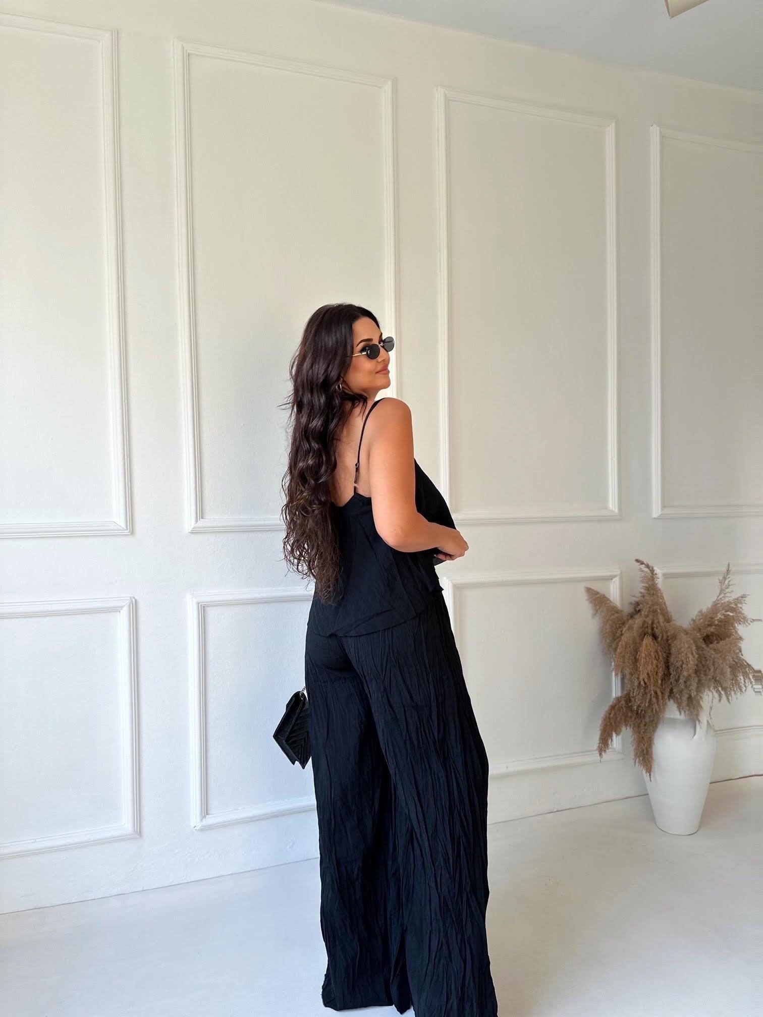 Premium Kalite Pamuklu Krinkıl Kumaş Bluz Pantolon Takım