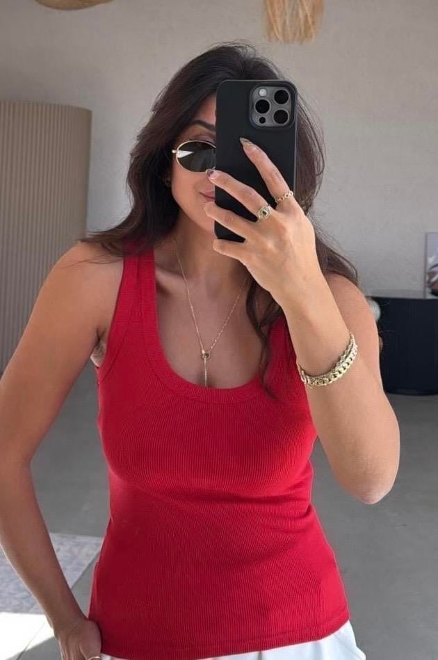 Premium U Yaka Kırmızı Kaşkorse Atlet